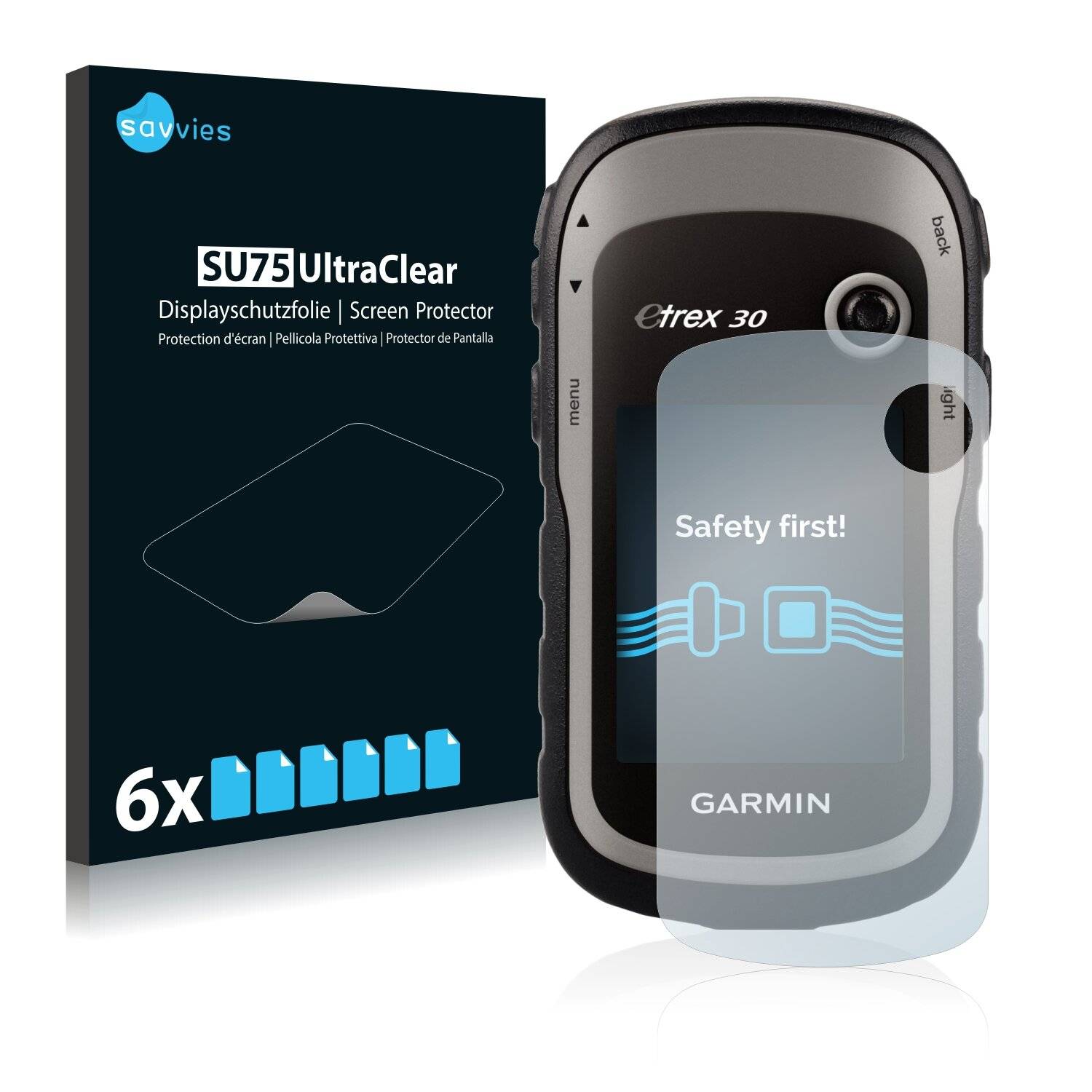6x Savvies SU75 Displayschutzfolie für Garmin eTrex