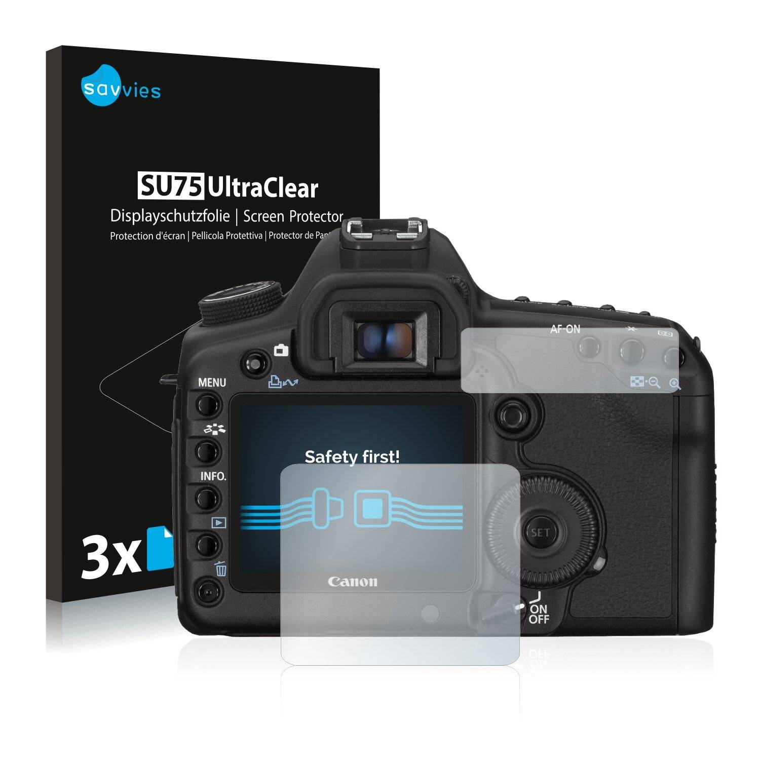 6x Savvies SU75 Displayschutzfolie für Canon EOS 5D Mark