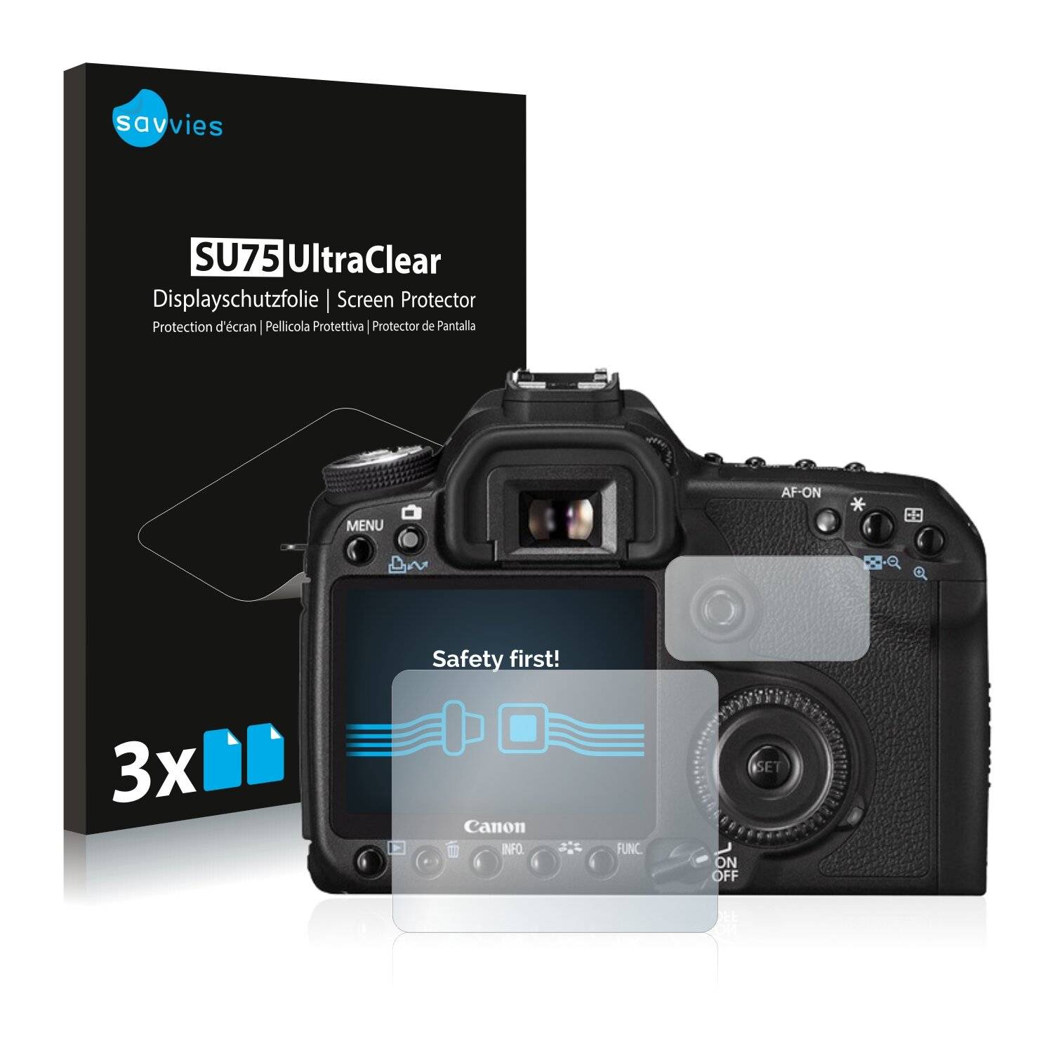 6x Savvies SU75 Displayschutzfolie für Canon EOS