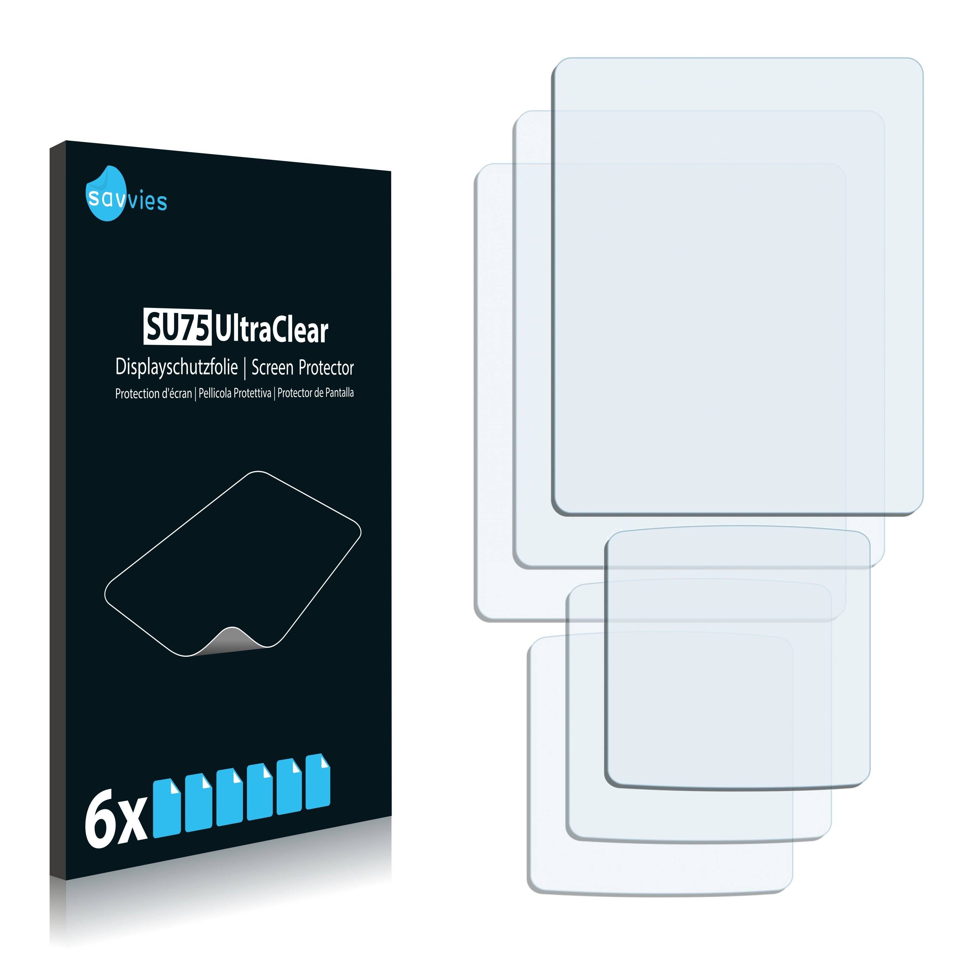 6x Savvies SU75 Displayschutzfolie für Samsung
