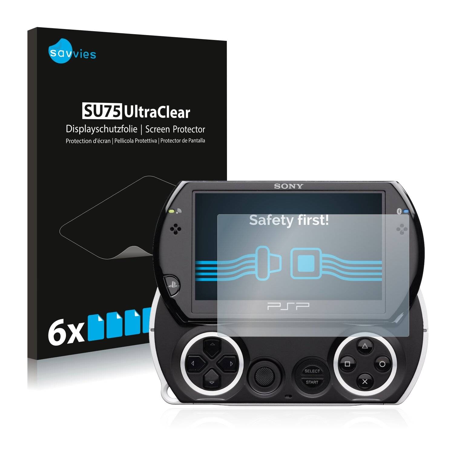 6x Savvies SU75 Displayschutzfolie für Sony PSP