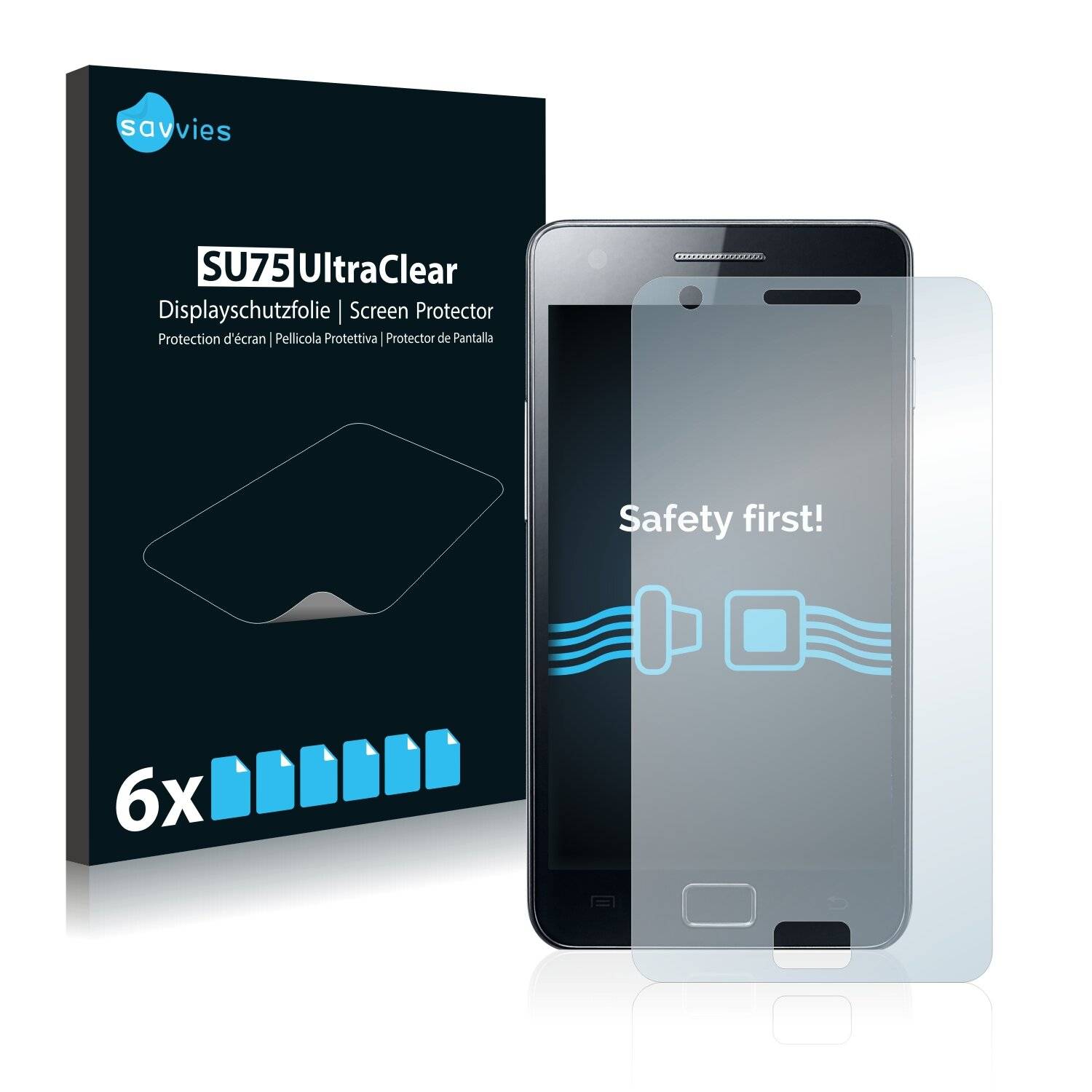 6x Savvies SU75 Displayschutzfolie für Samsung Galaxy