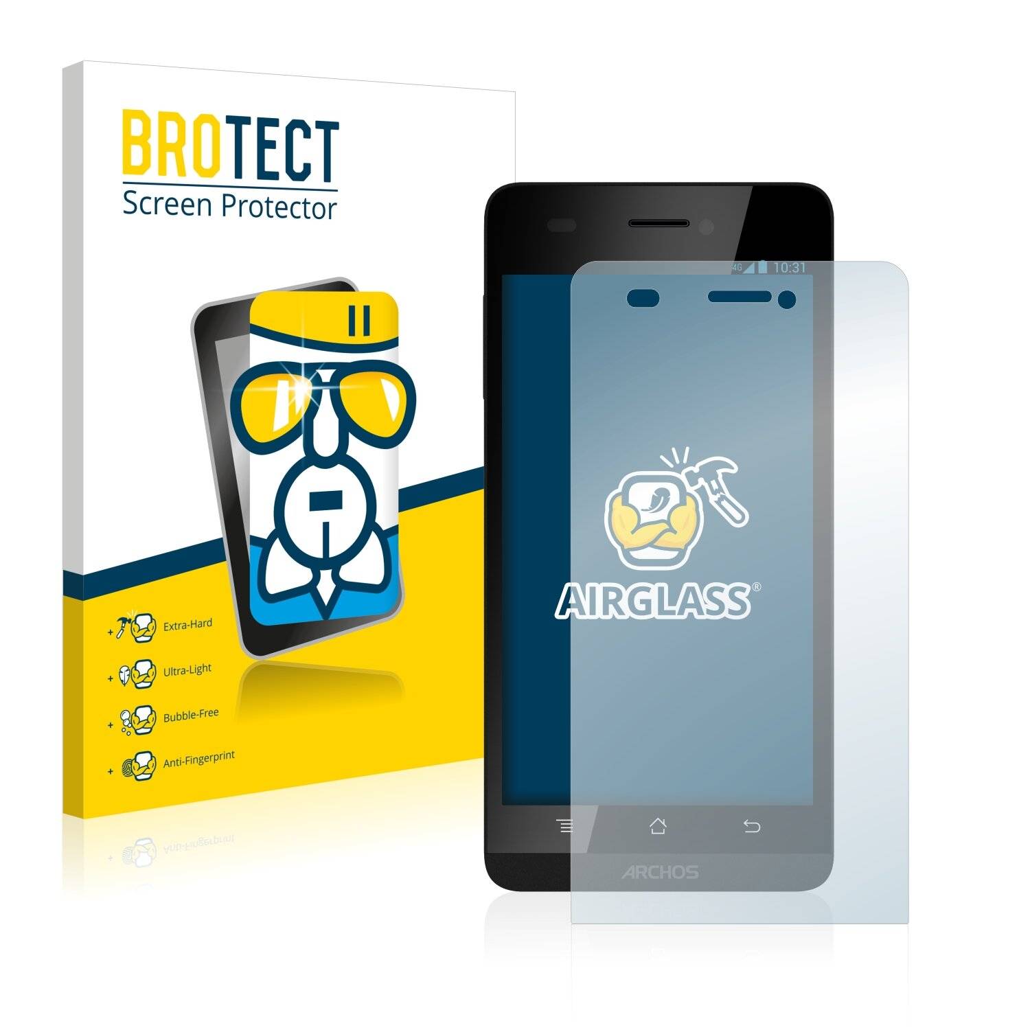 BROTECT AirGlass Schutzglas Folie für Archos 50 Helium