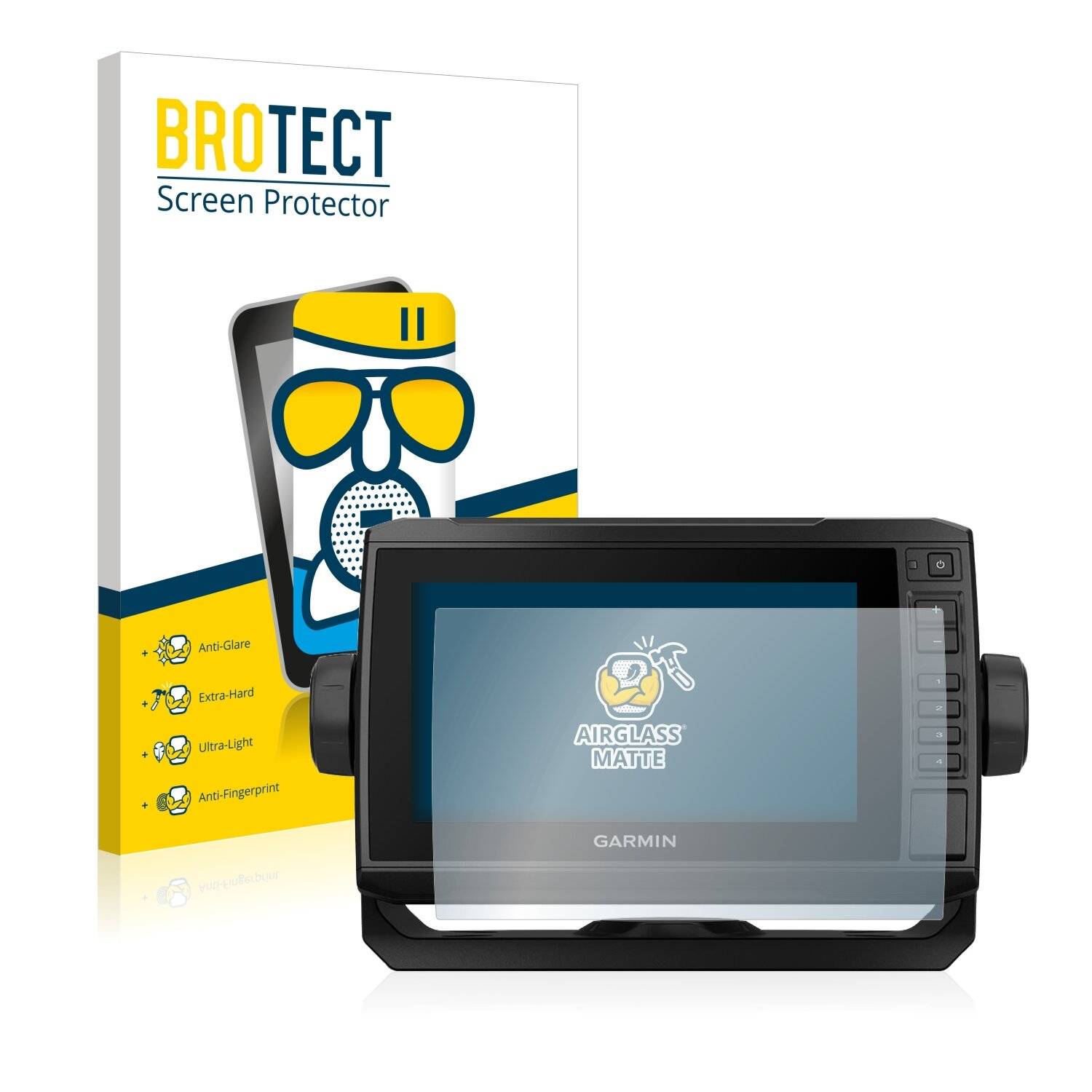 BROTECT AirGlass Matte Schutzglas Folie für Garmin echoMAP UHD