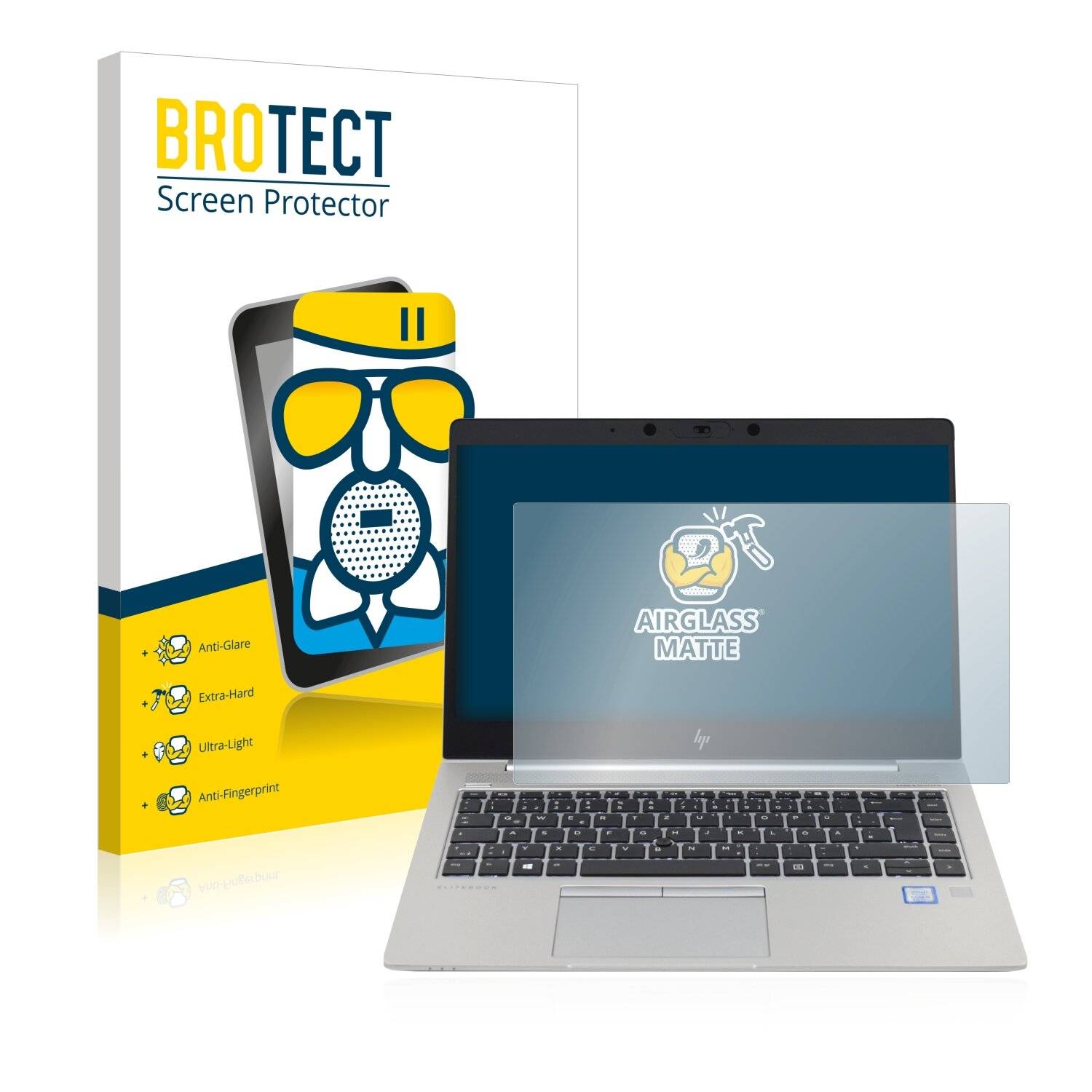 BROTECT AirGlass Matte Schutzglas Folie für HP EliteBook 840 G5