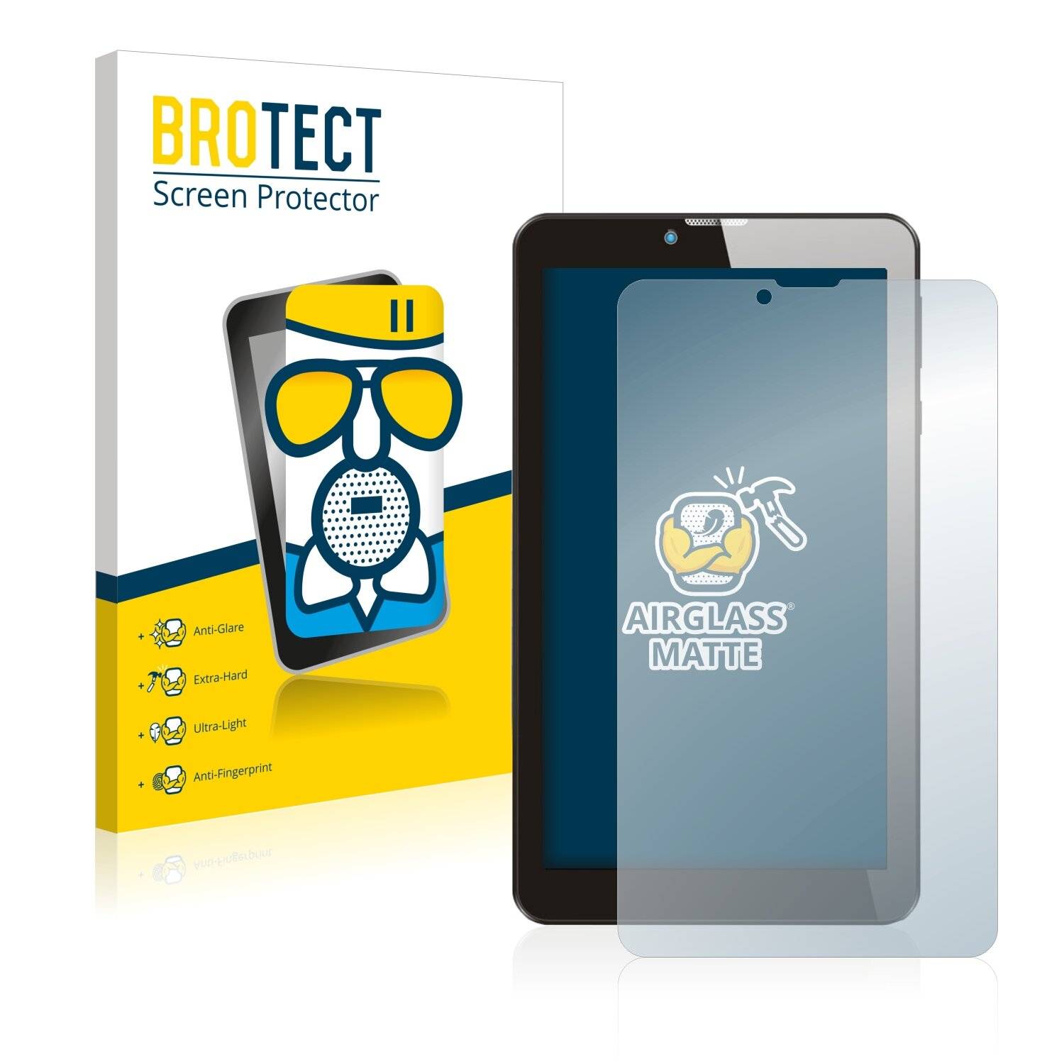 BROTECT AirGlass Matte Schutzglas Folie für Odys Pyro 7 Plus
