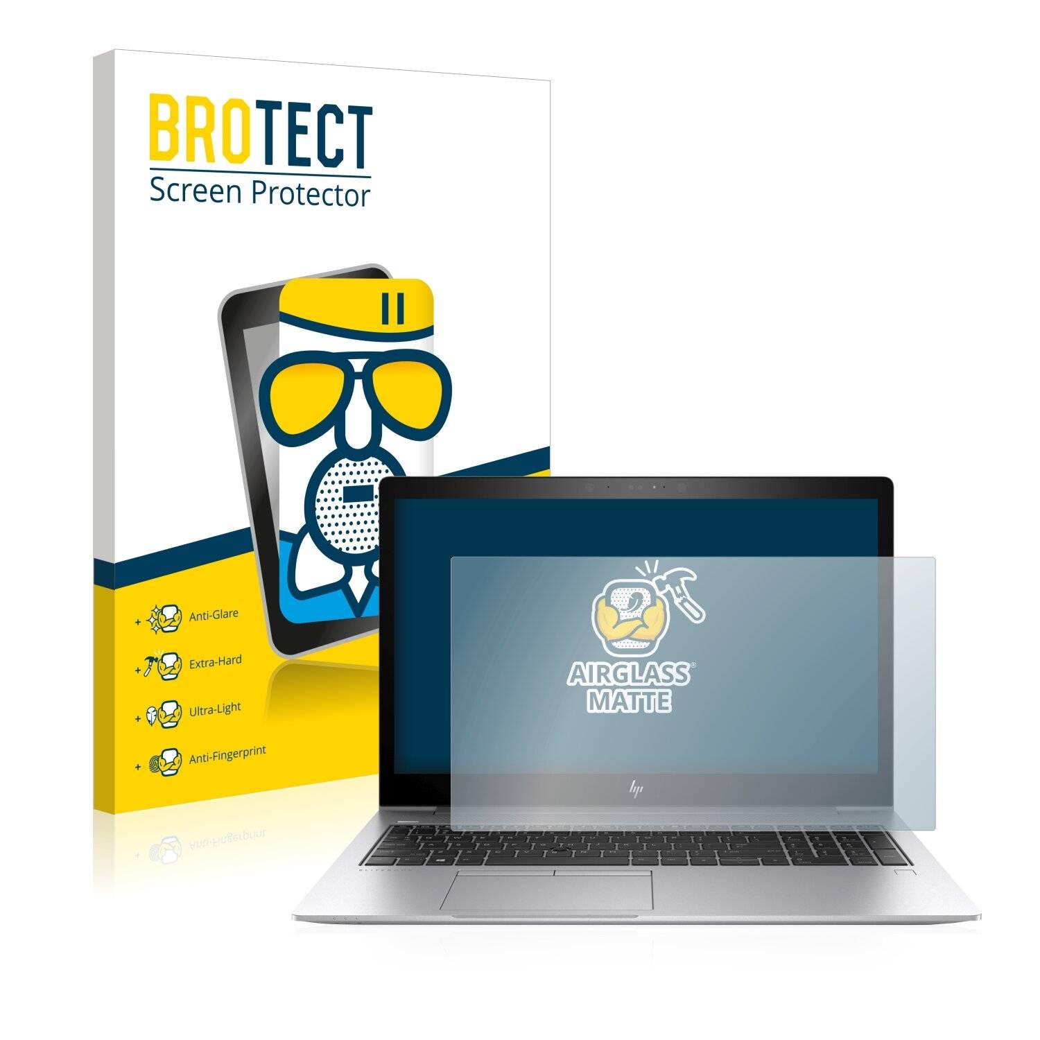 BROTECT AirGlass Matte Schutzglas Folie für HP EliteBook 850 G5