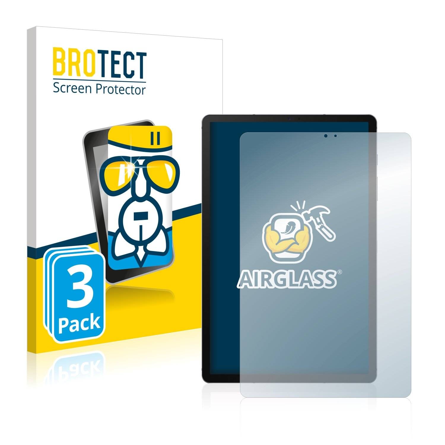 3x BROTECT AirGlass Schutzglas Folie für Samsung Galaxy Tab S6 LTE