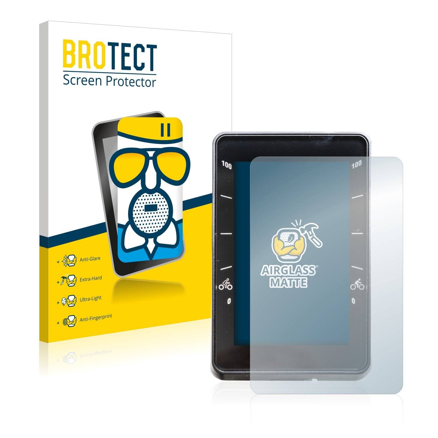 BROTECT AirGlass Matte Schutzglas Folie für Bulls Green Mover Lacuba Plus