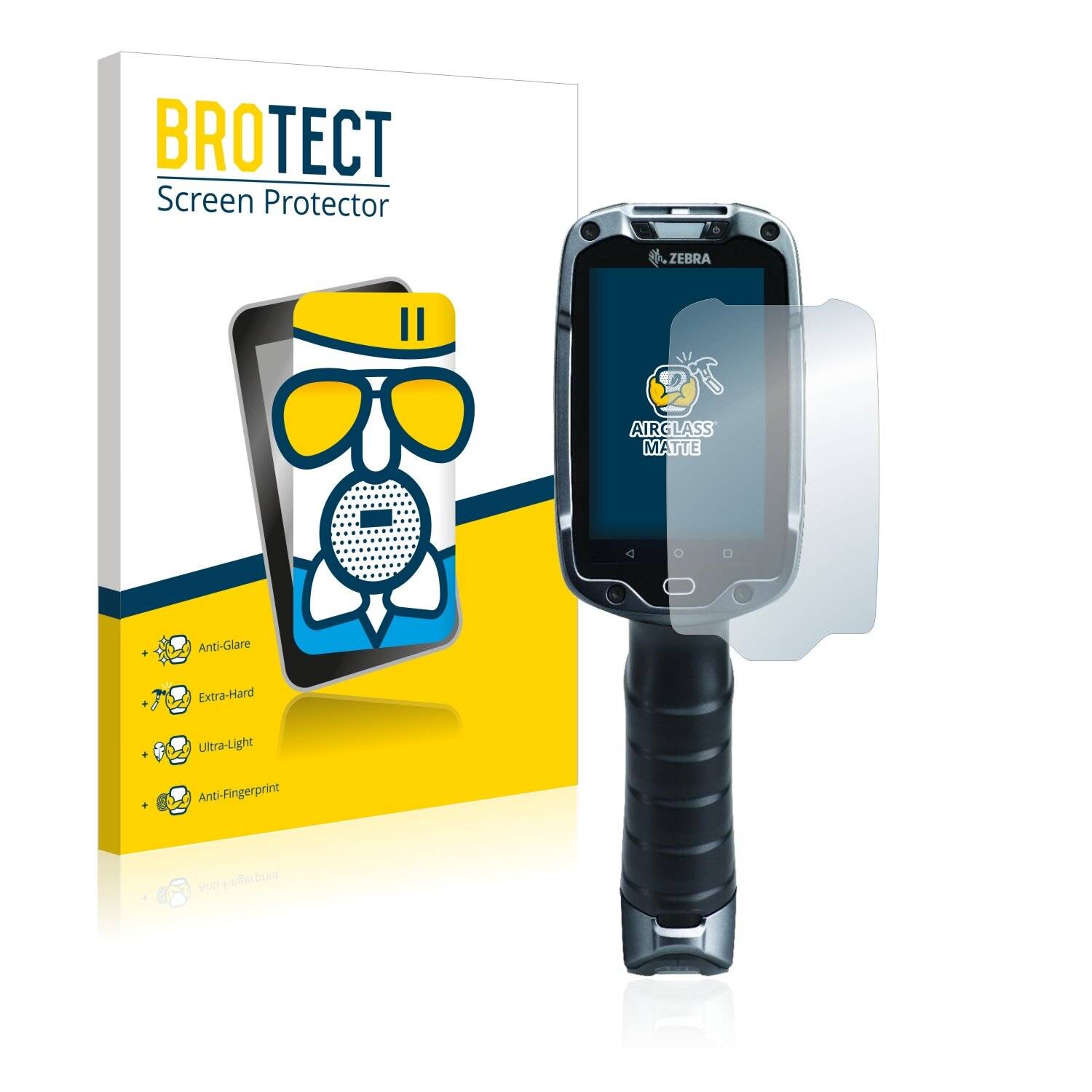 BROTECT AirGlass Matte Schutzglas Folie für Zebra