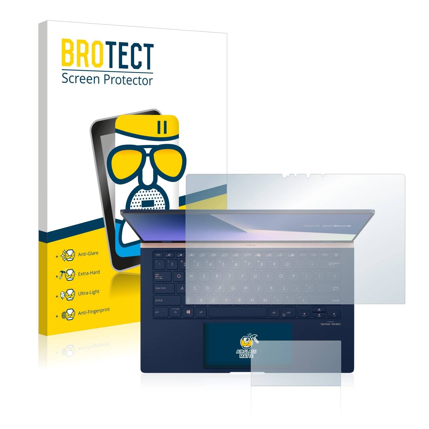 BROTECT AirGlass Matte Schutzglas Folie für Asus ZenBook 14