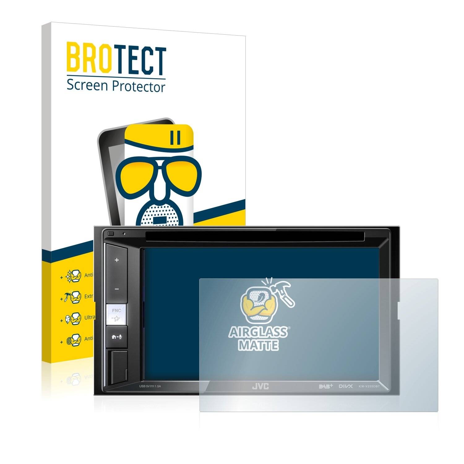 BROTECT AirGlass Matte Schutzglas Folie für JVC