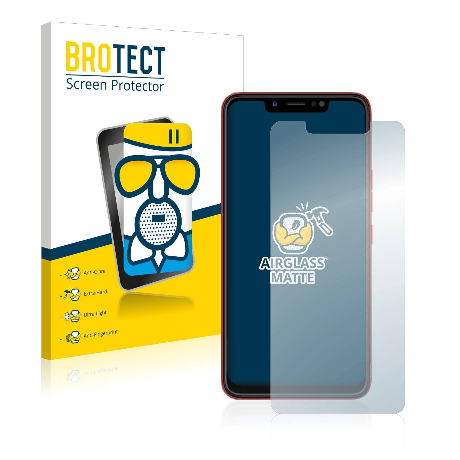 BROTECT AirGlass Matte Schutzglas Folie für Tecno Spark