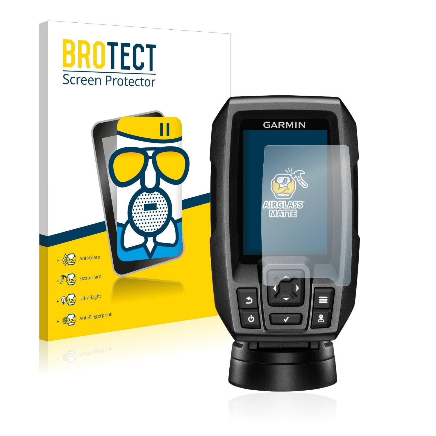 BROTECT AirGlass Matte Schutzglas Folie für Garmin Striker