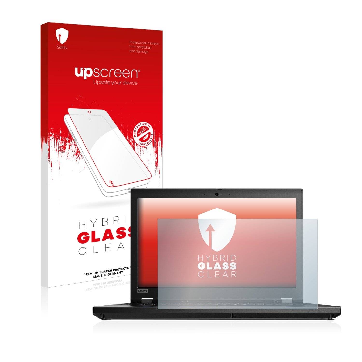 upscreen Hybrid Glass Clear Premium Schutzglas Folie für Lenovo ThinkPad