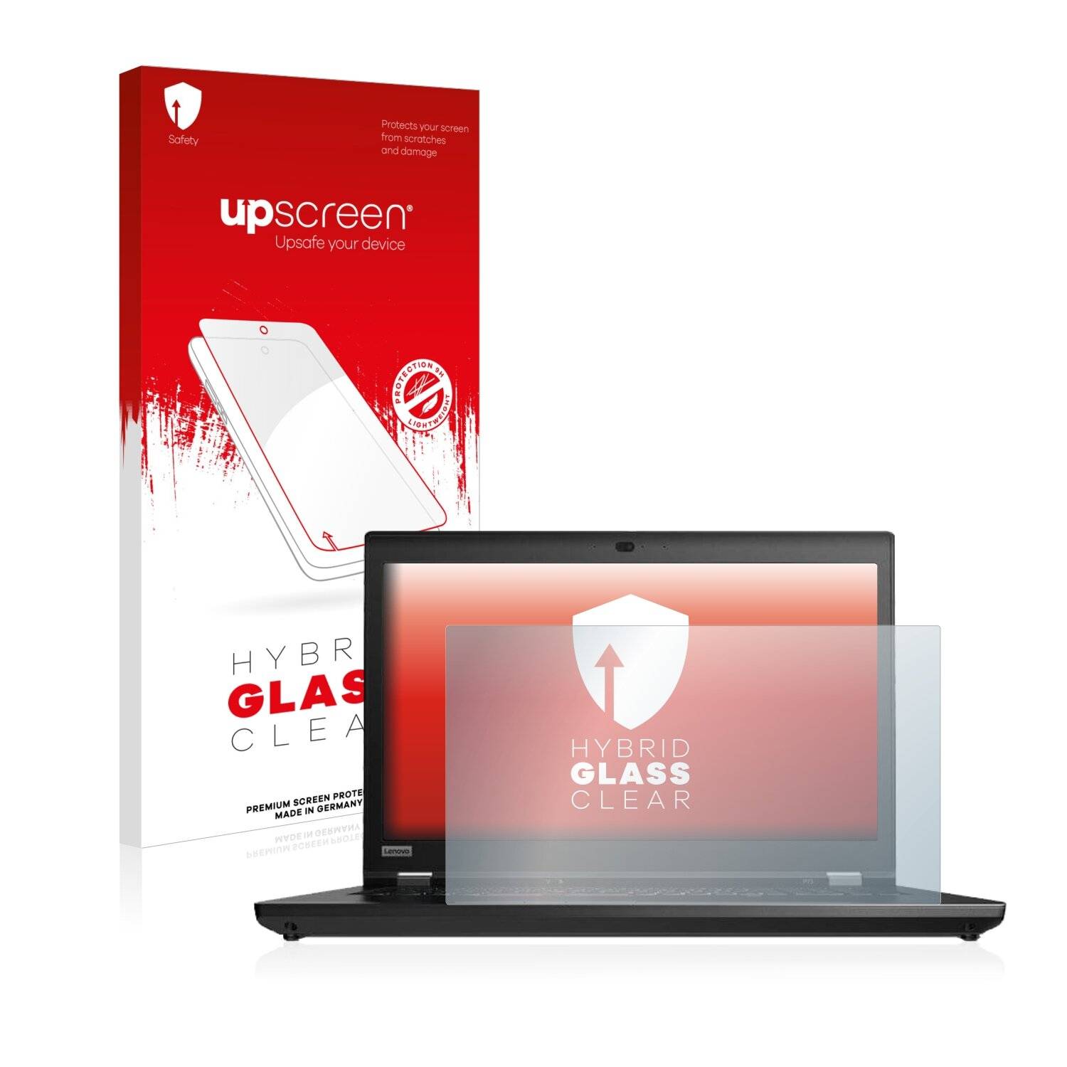 upscreen Hybrid Glass Clear Premium Schutzglas Folie für Lenovo ThinkPad