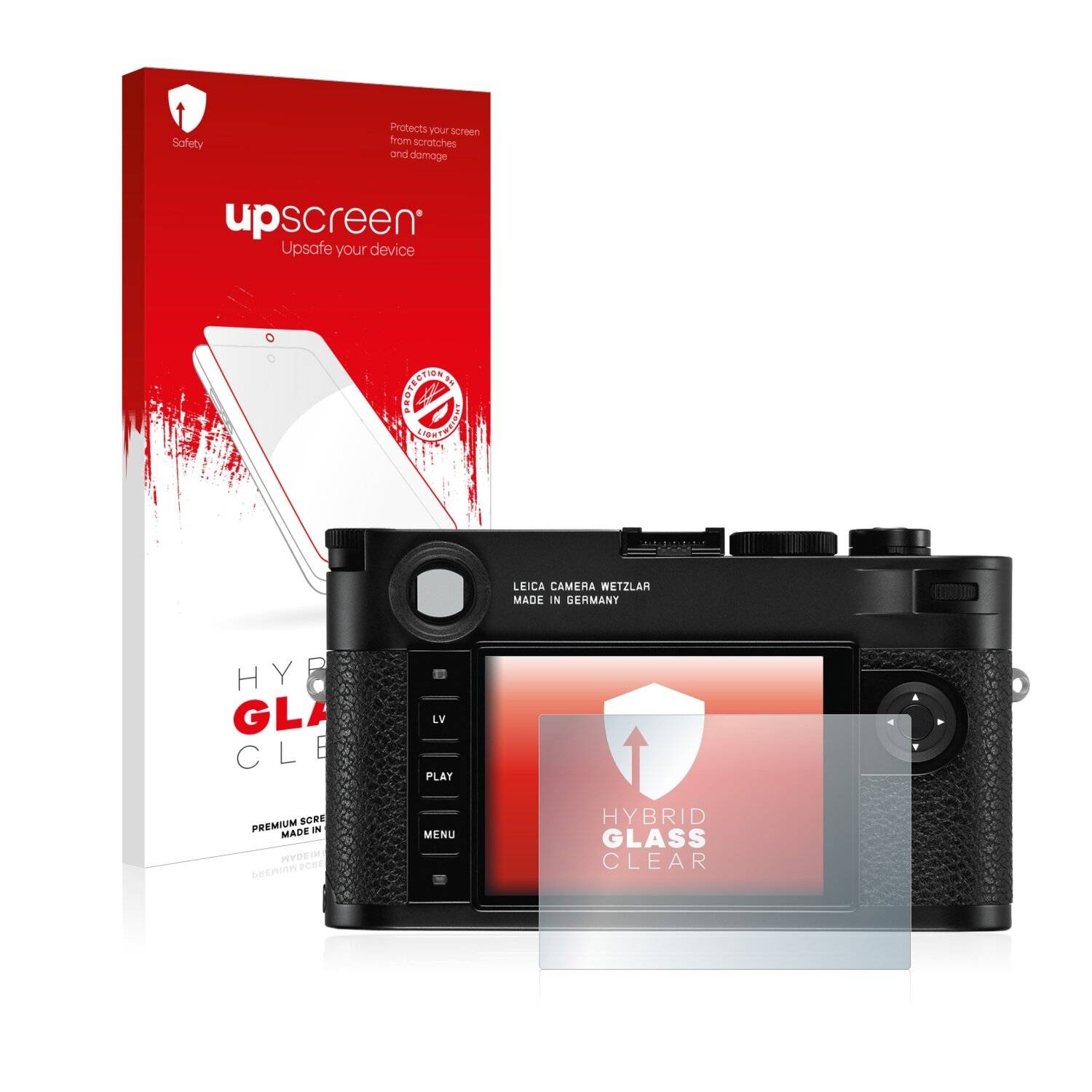 upscreen Hybrid Glass Clear Premium Schutzglas Folie für Leica M10