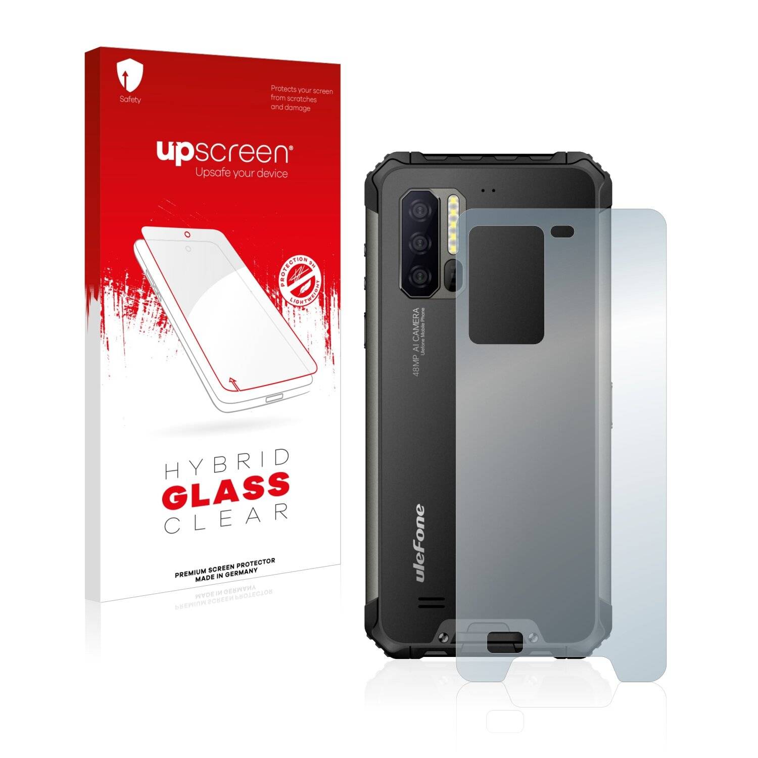 upscreen Hybrid Glass Clear Premium Schutzglas Folie für Ulefone Armor 7