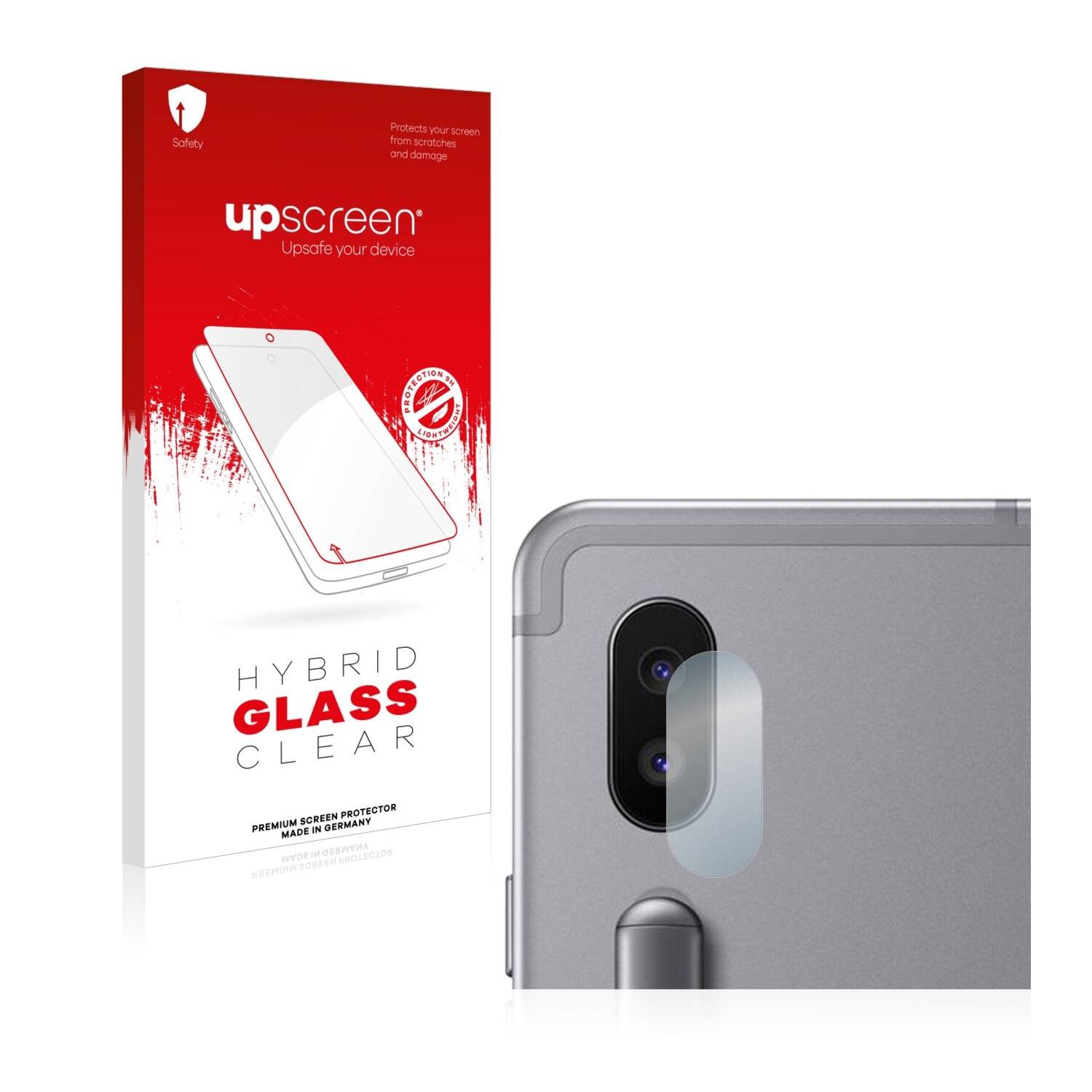 upscreen Hybrid Glass Clear Premium Schutzglas Folie für Samsung Galaxy Tab S6 LTE 2020 (NUR