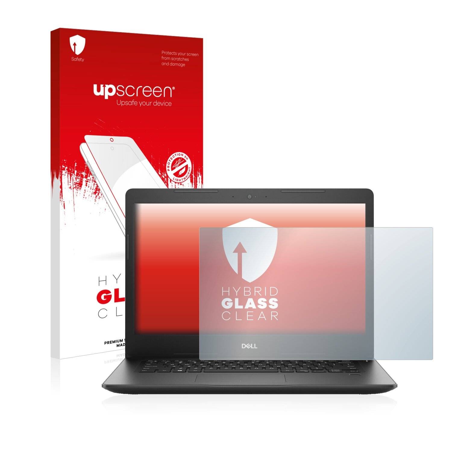 upscreen Hybrid Glass Clear Premium Schutzglas Folie für Dell Latitude
