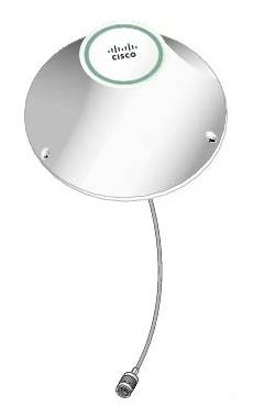 Cisco Wireless Access Point mit angefügtem Kabel und Stecker, dargestellt auf weißem Hintergrund.