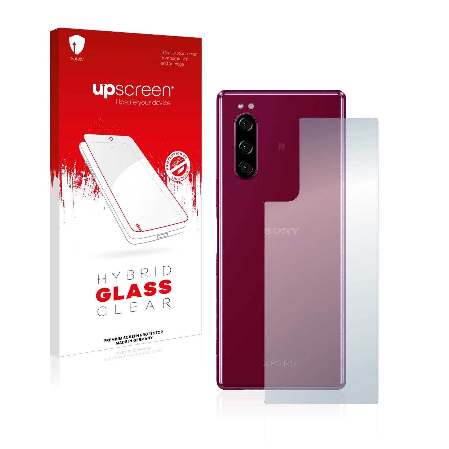 upscreen Hybrid Glass Clear Premium Schutzglas Folie für Sony Xperia 5