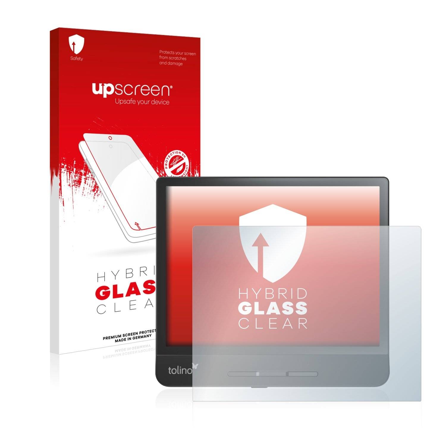 upscreen Hybrid Glass Clear Premium Schutzglas Folie für Tolino Epos 2 (im