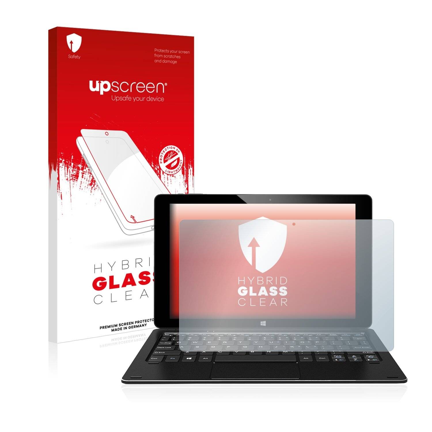 upscreen Hybrid Glass Clear Premium Schutzglas Folie für Alldocube iwork 10