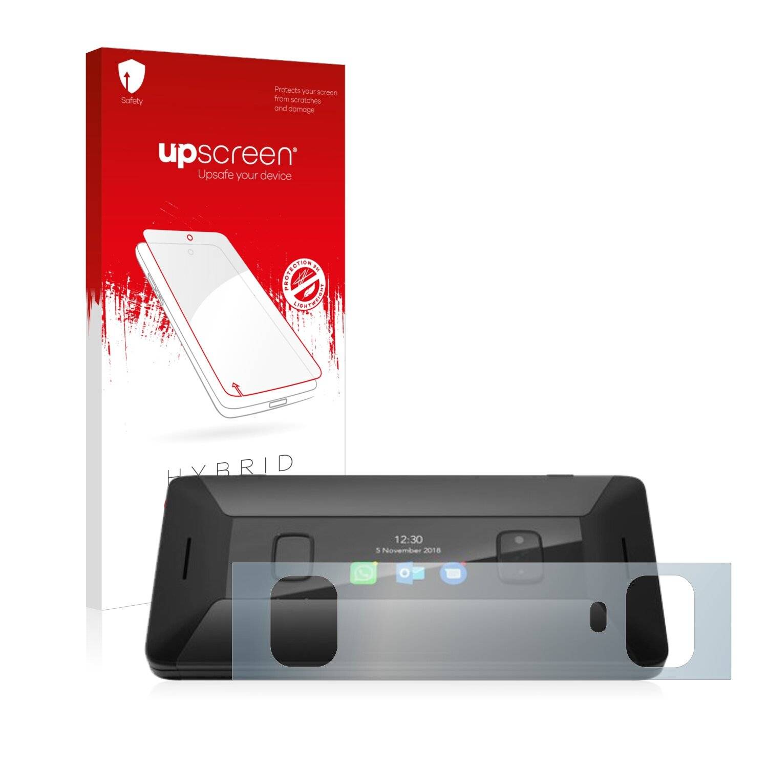 upscreen Hybrid Glass Clear Premium Schutzglas Folie für Cosmo Communicator (Äußeres