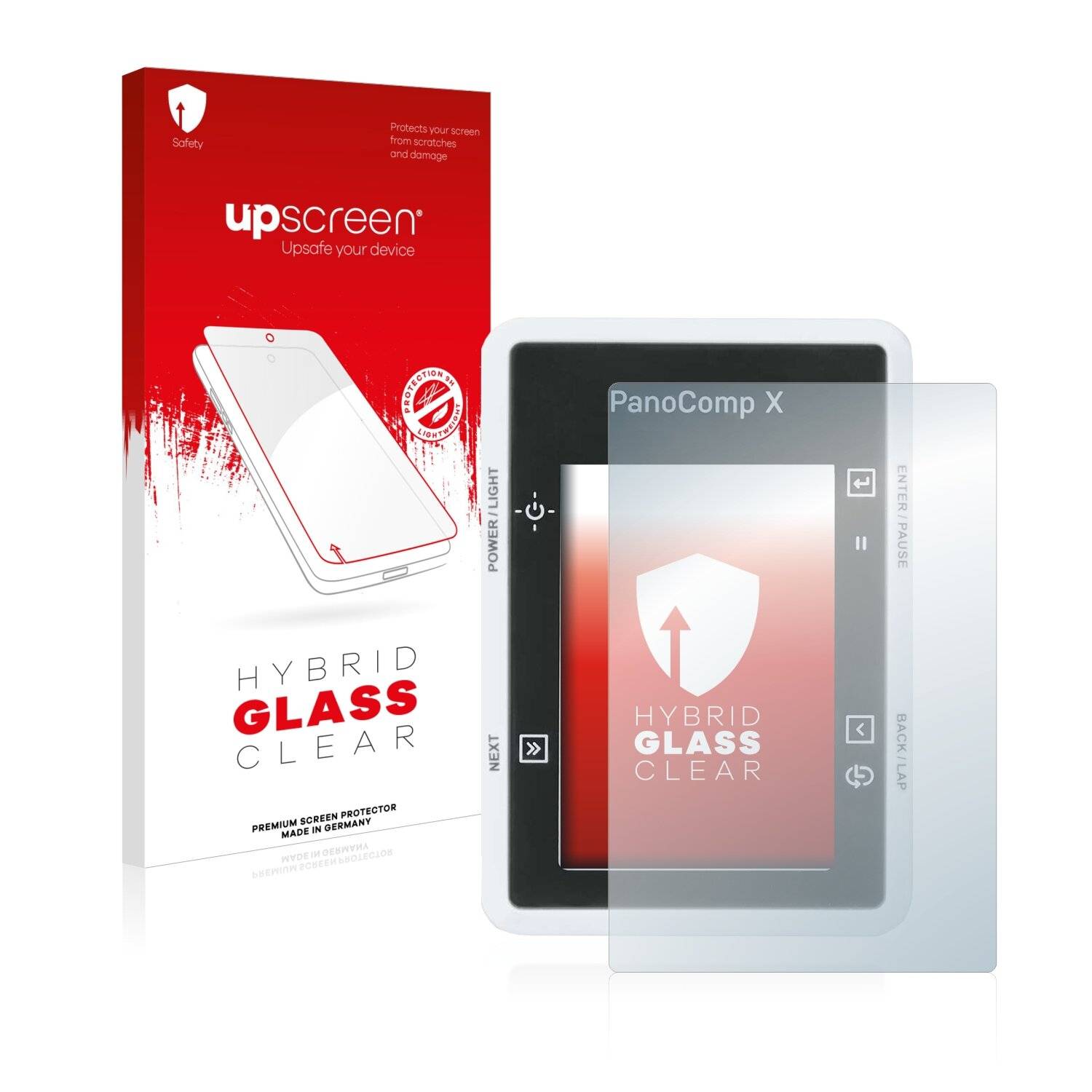 upscreen Hybrid Glass Clear Premium Schutzglas Folie für Topeak Panocomp