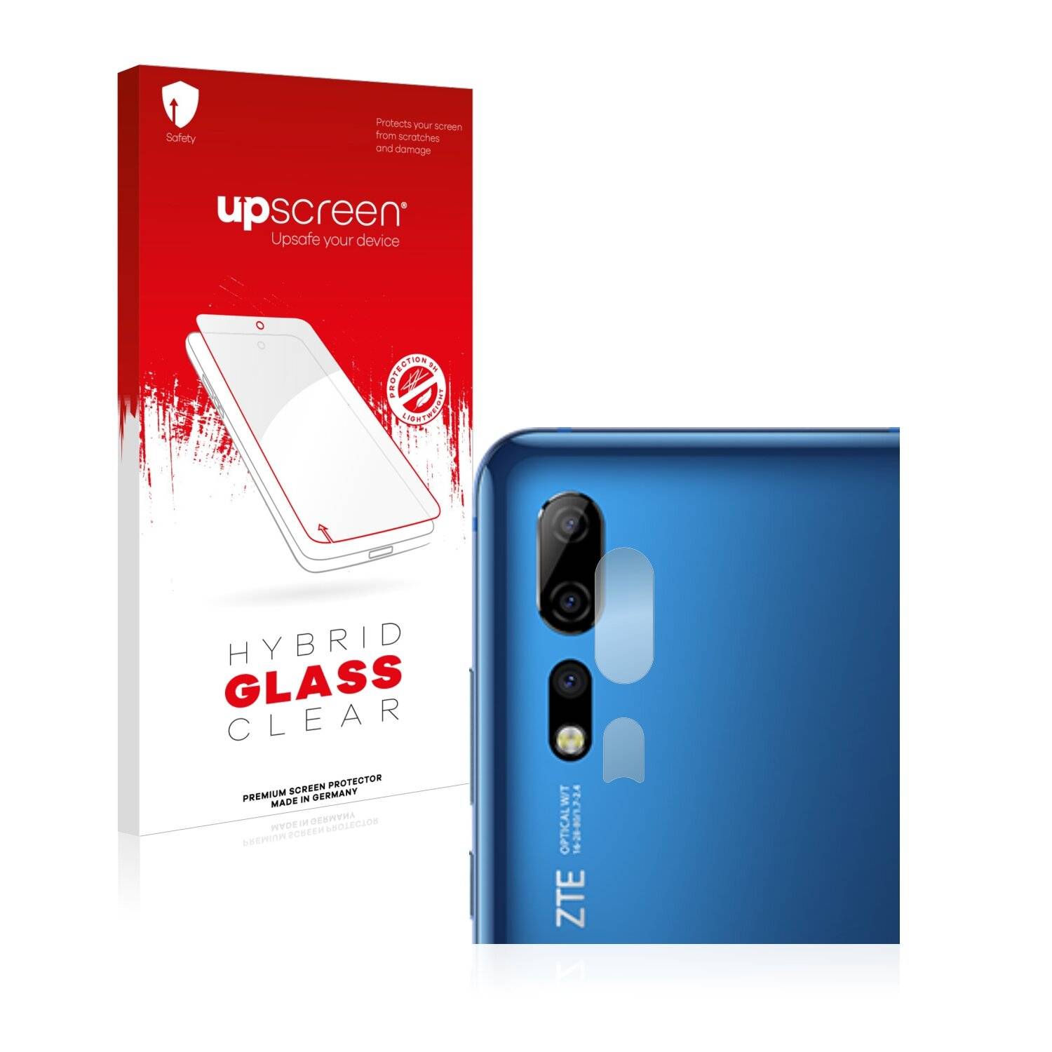upscreen Hybrid Glass Clear Premium Schutzglas Folie für ZTE Axon 10s Pro (NUR