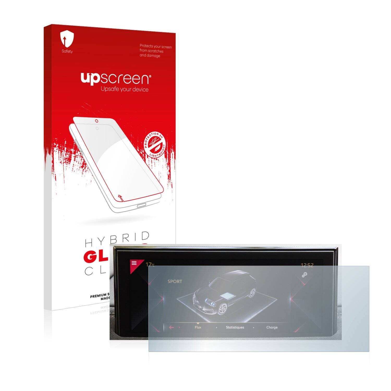 upscreen Hybrid Glass Clear Premium Schutzglas Folie für DS 3 Crossback