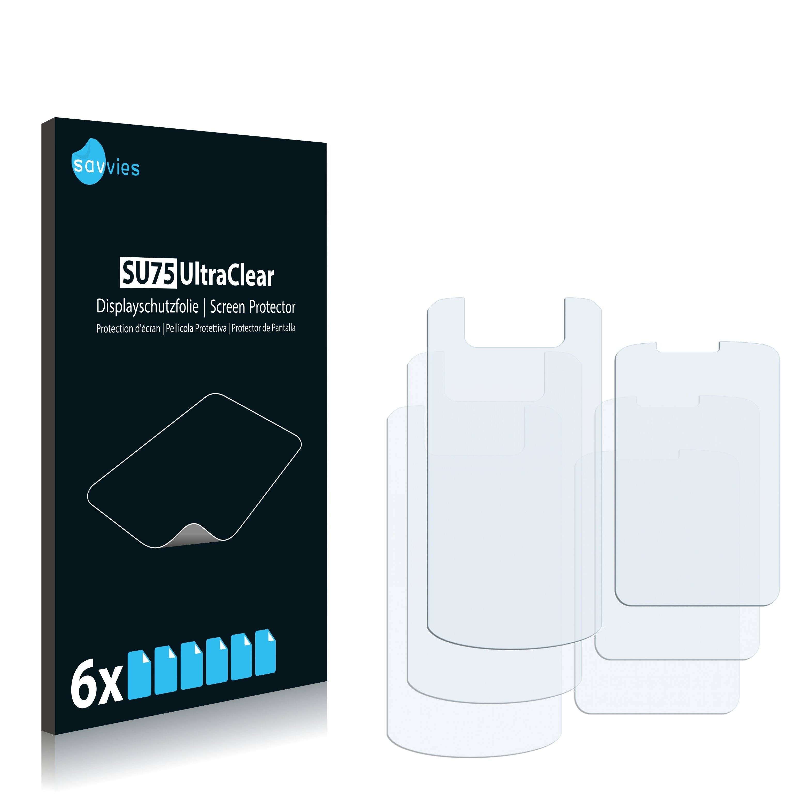 6x Savvies SU75 Displayschutzfolie für RIM BlackBerry Pearl 8220