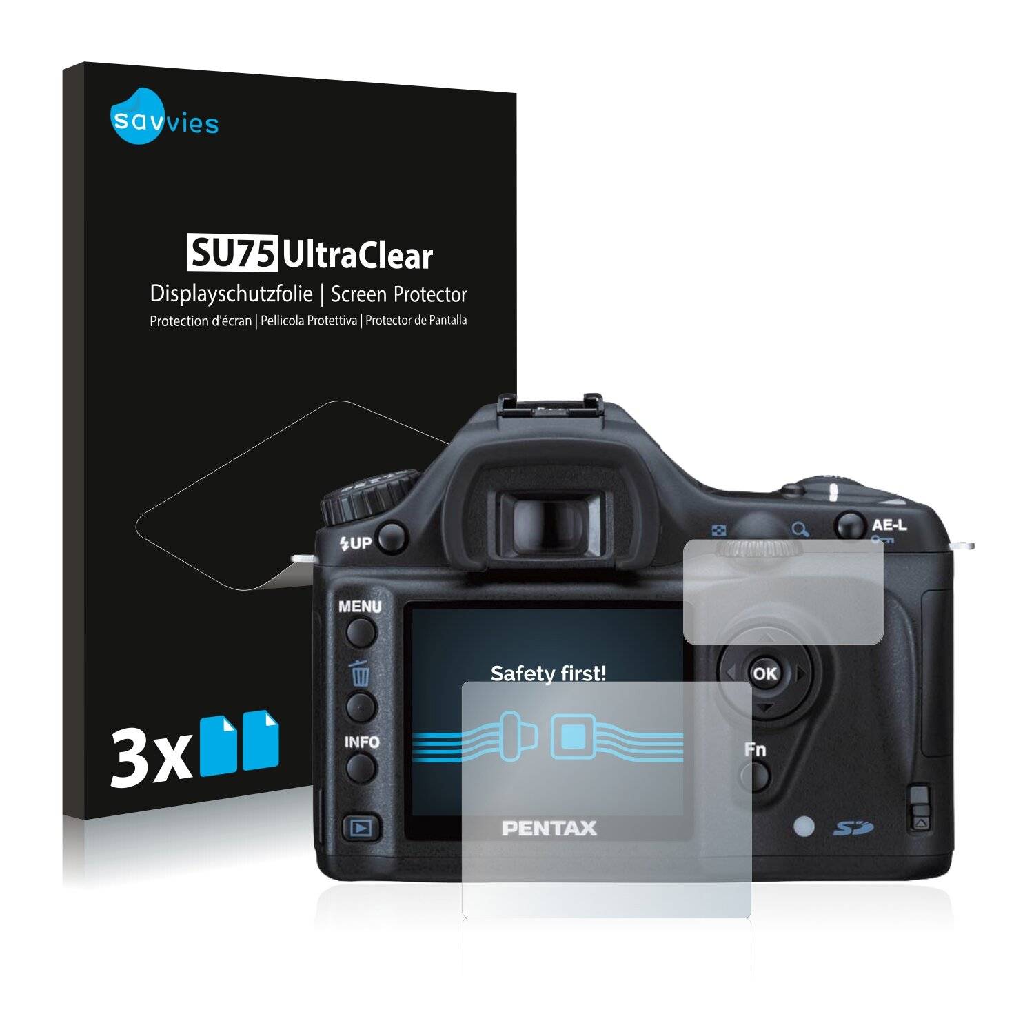 6x Savvies SU75 Displayschutzfolie für Pentax IST