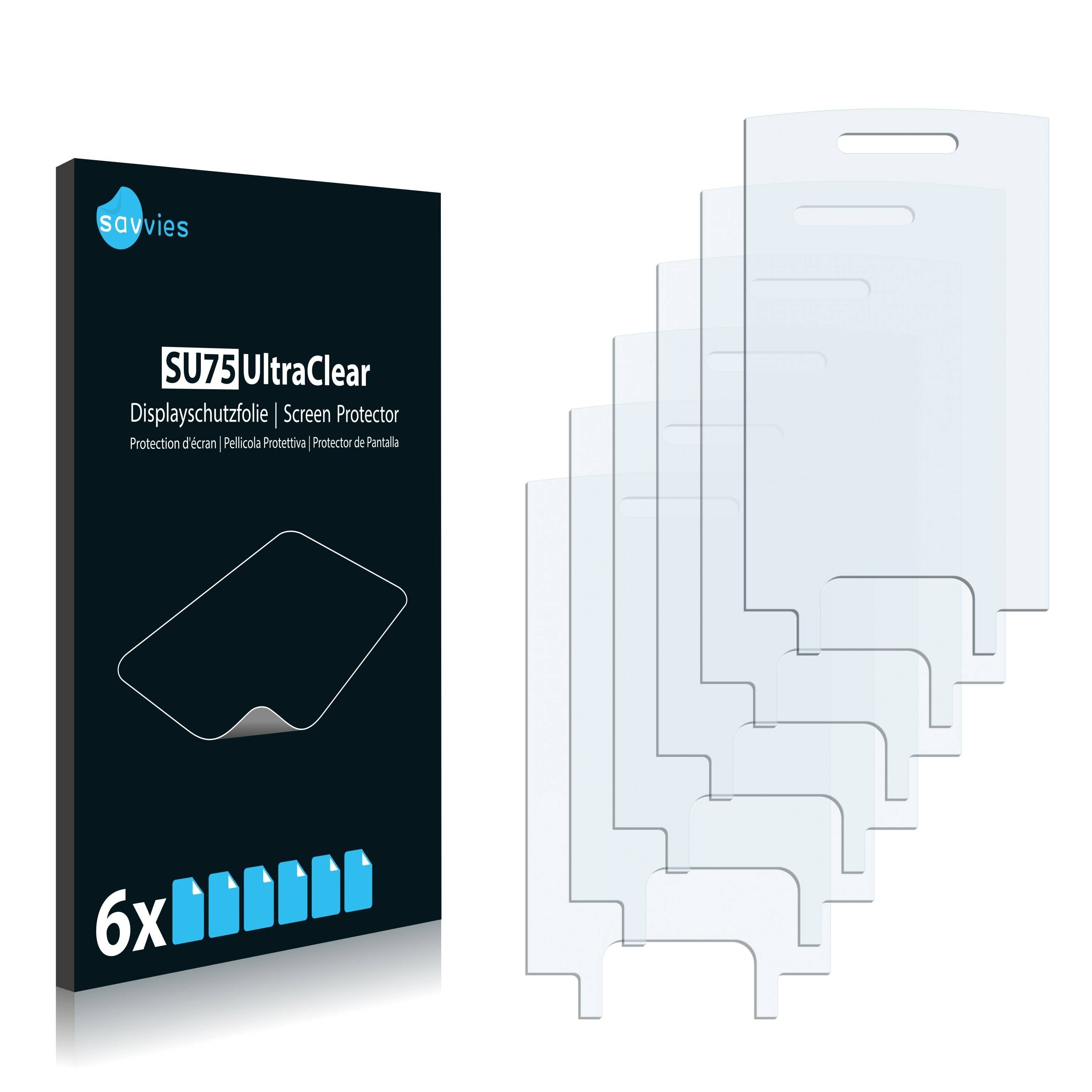 6x Savvies SU75 Displayschutzfolie für Samsung SGH-D780