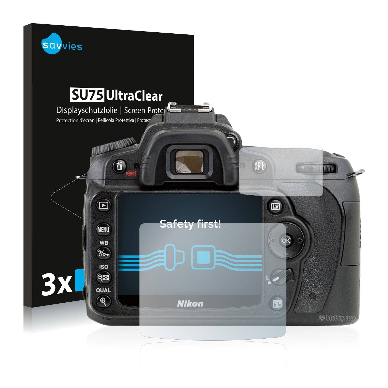 6x Savvies SU75 Displayschutzfolie für Nikon