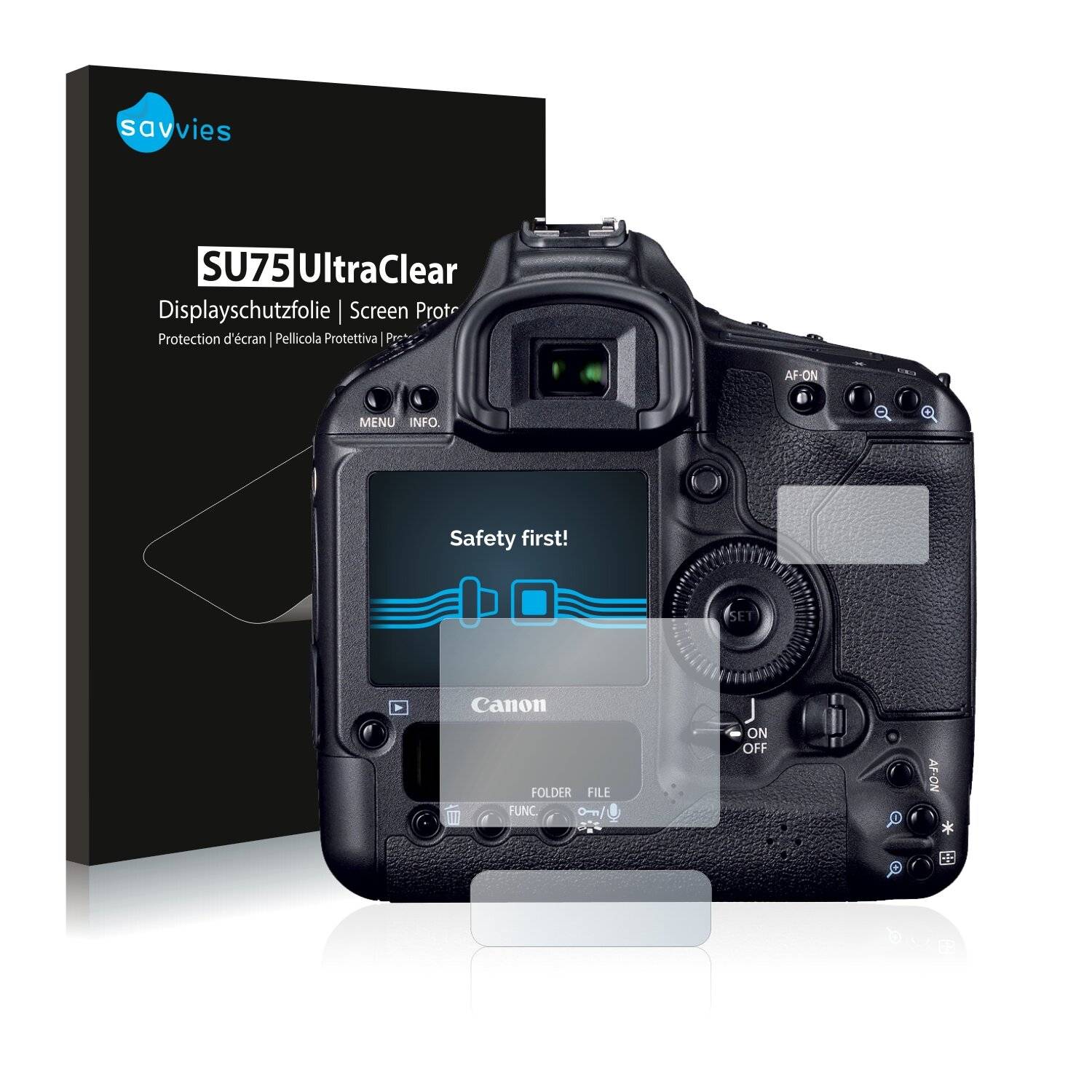 6x Savvies SU75 Displayschutzfolie für Canon EOS 1D Mark