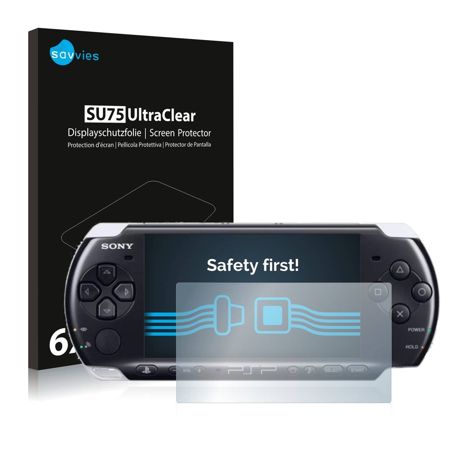 6x Savvies SU75 Displayschutzfolie für Sony PSP