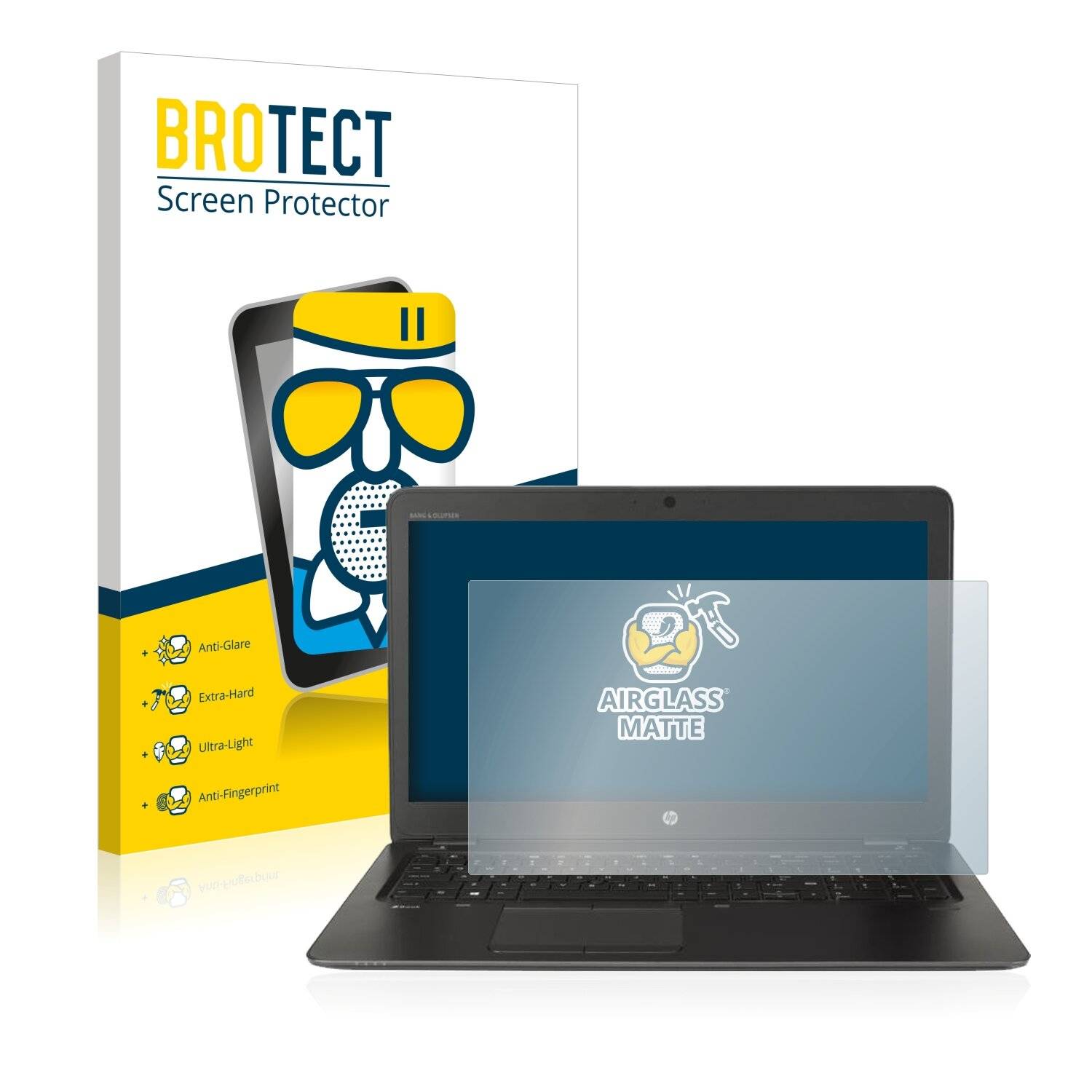BROTECT AirGlass Matte Schutzglas Folie für HP ZBook 15u G4