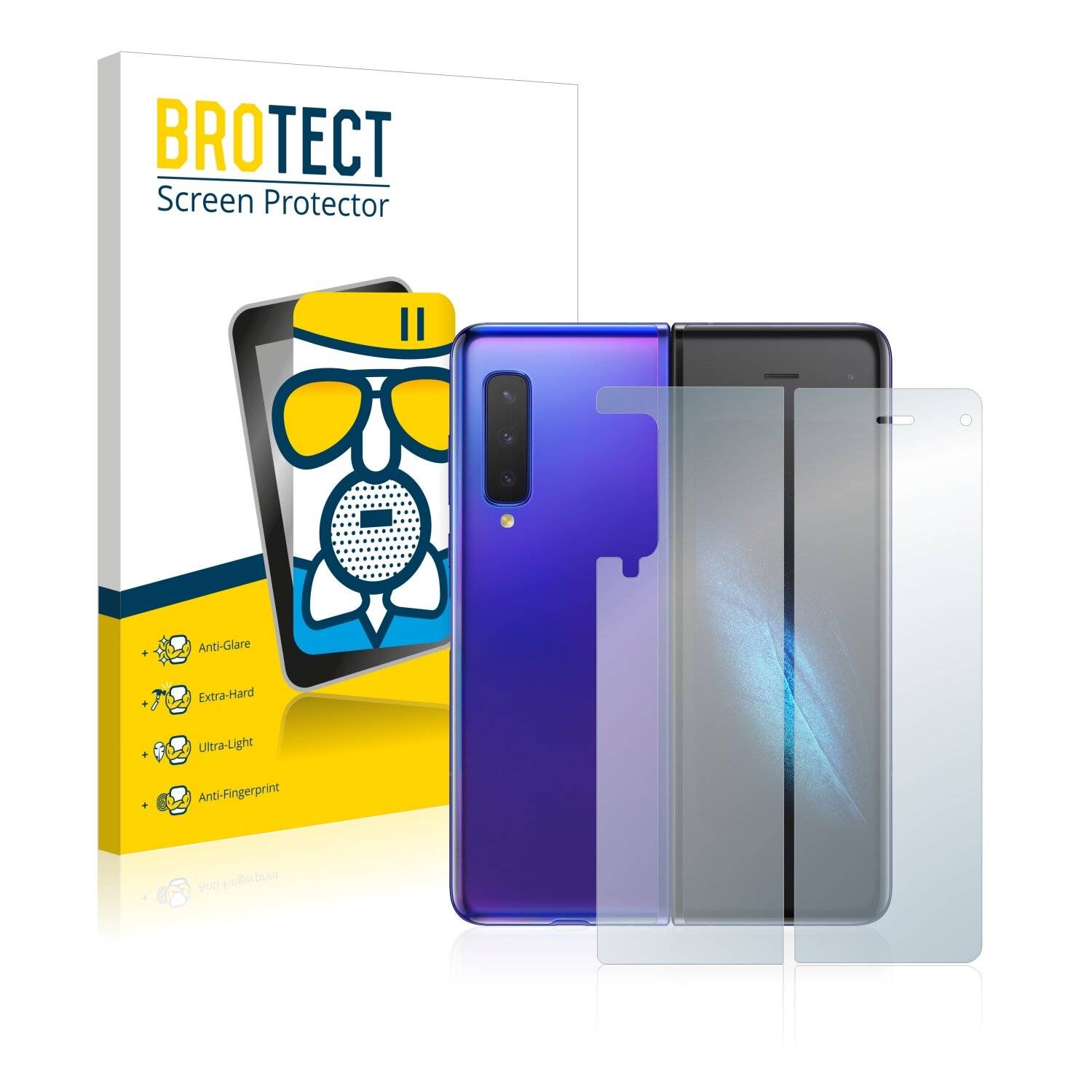 BROTECT AirGlass Matte Schutzglas Folie für Samsung Galaxy Fold (Vorder +
