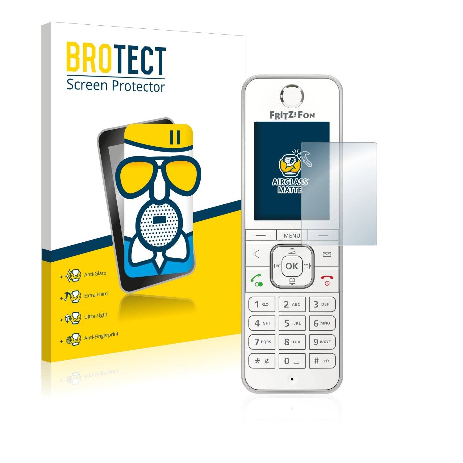BROTECT AirGlass Matte Schutzglas Folie für AVM Fritz!Fon