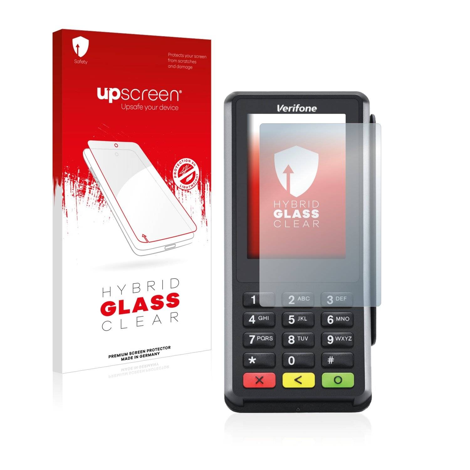 upscreen Hybrid Glass Clear Premium Schutzglas Folie für Verifone