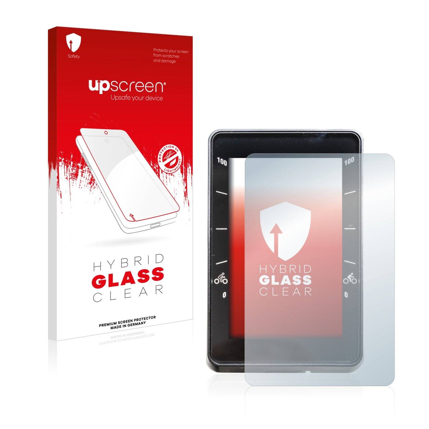 upscreen Hybrid Glass Clear Premium Schutzglas Folie für Bulls Green Mover Lacuba Evo 8