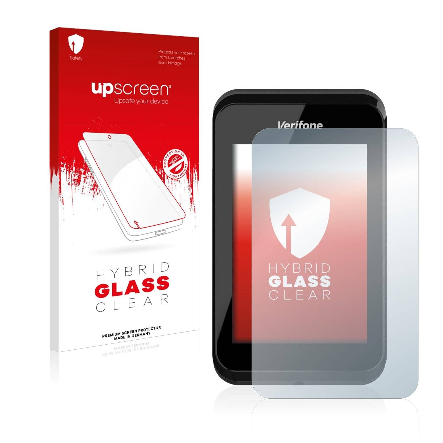 upscreen Hybrid Glass Clear Premium Schutzglas Folie für Verifone