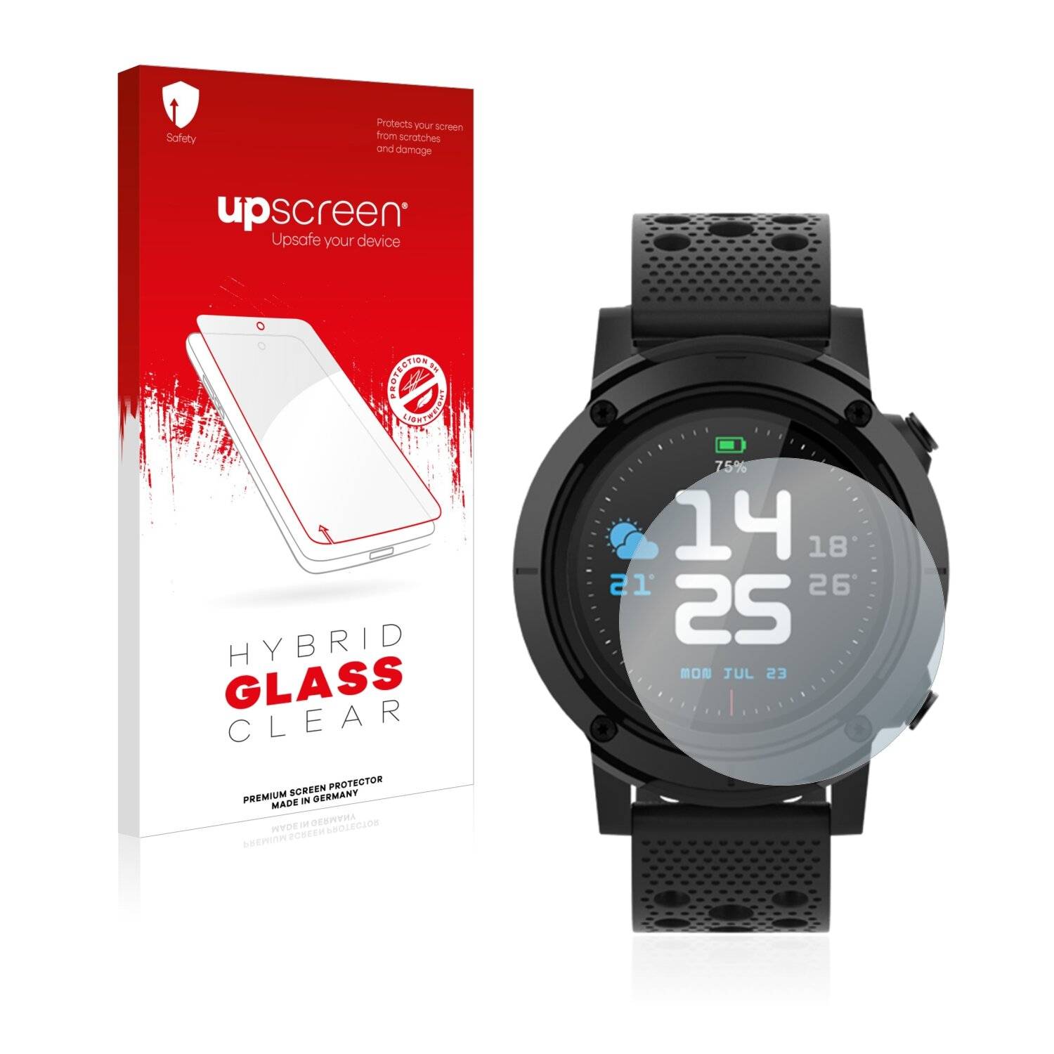 upscreen Hybrid Glass Clear Premium Schutzglas Folie für Denver