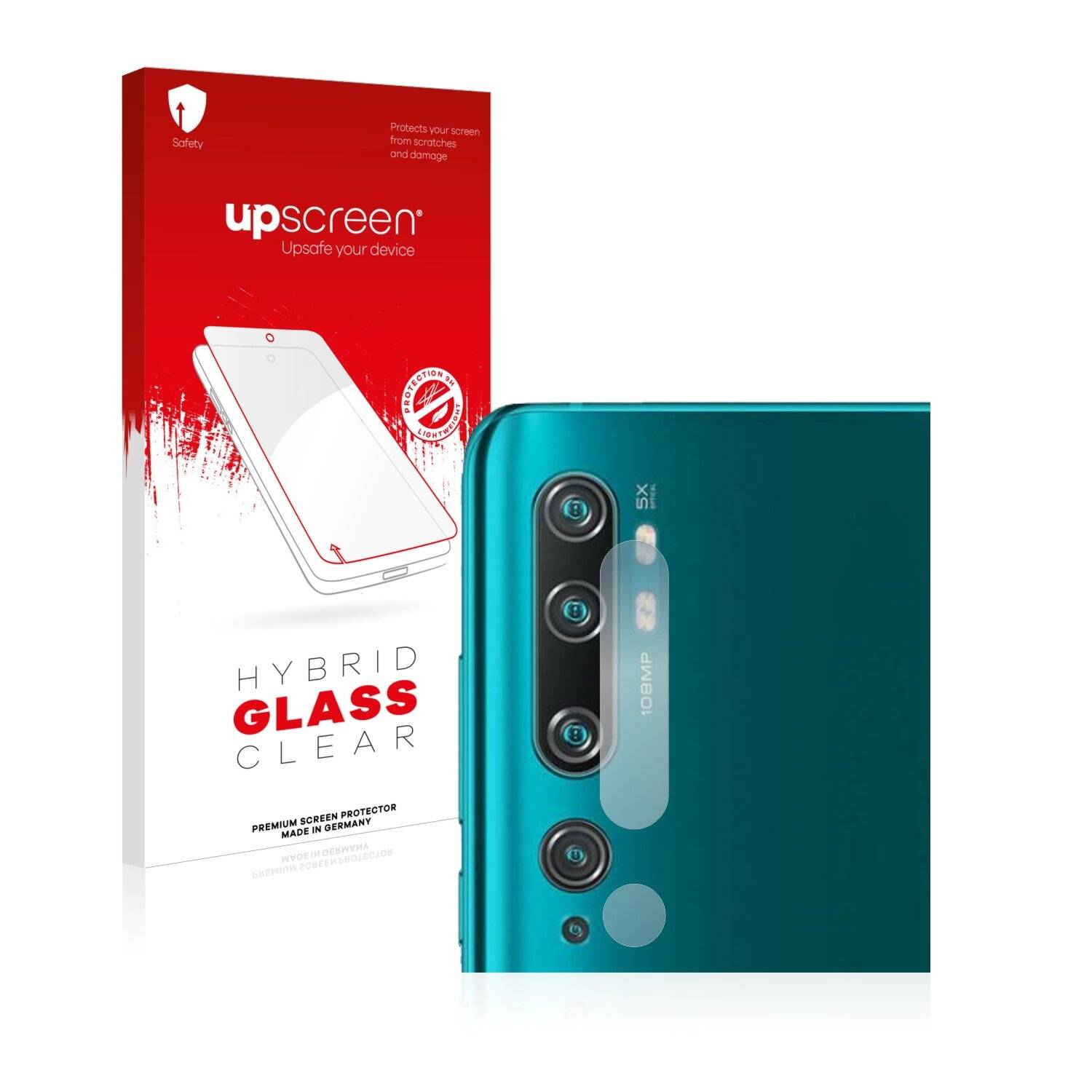 upscreen Hybrid Glass Clear Premium Schutzglas Folie für Xiaomi Mi CC9 Pro (NUR