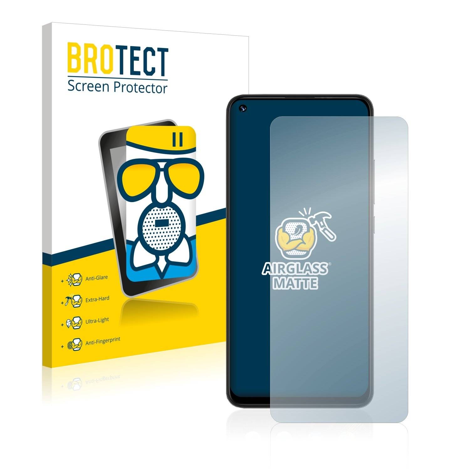 BROTECT AirGlass Matte Schutzglas Folie für Umidigi Power