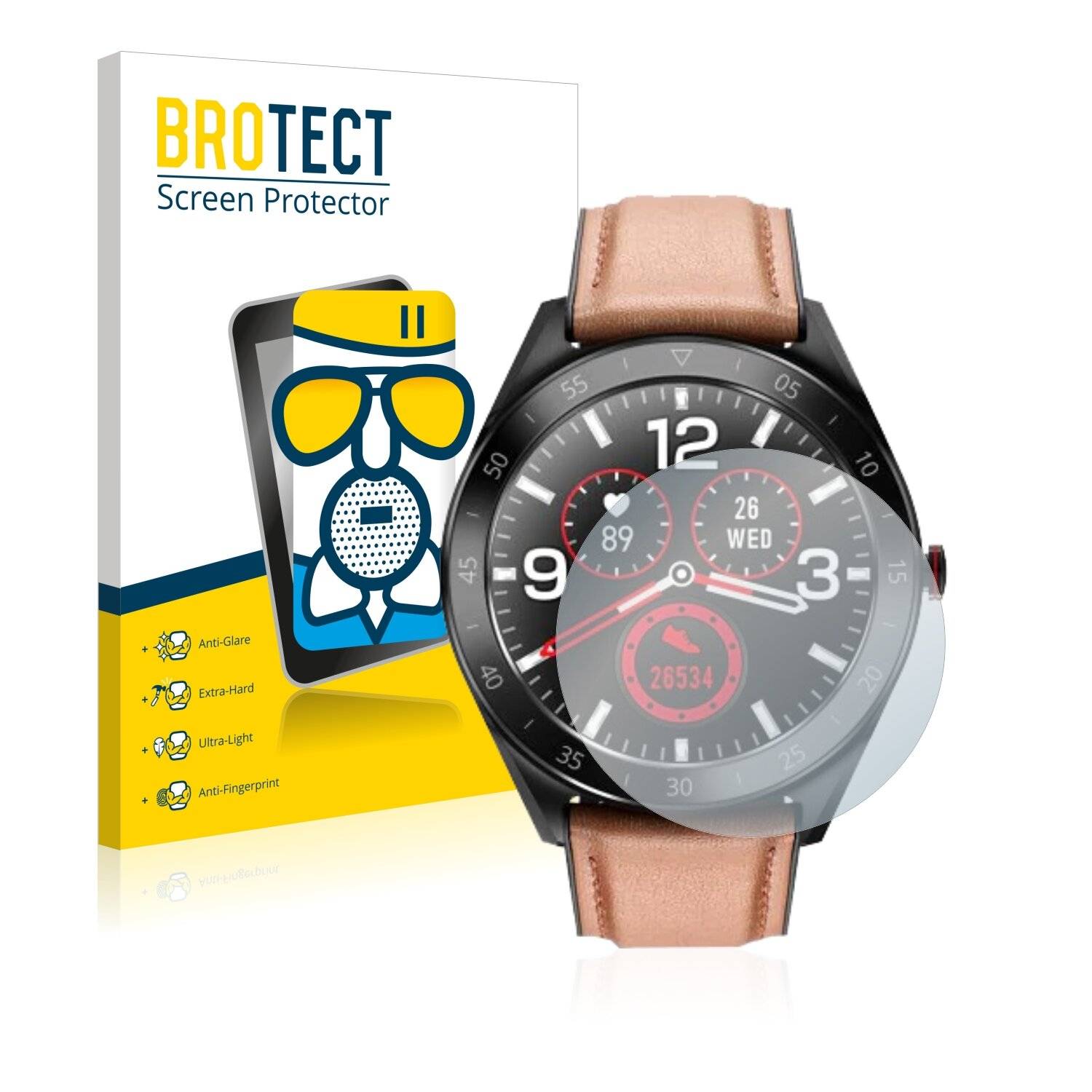 BROTECT AirGlass Matte Schutzglas Folie für Alfawise Watch