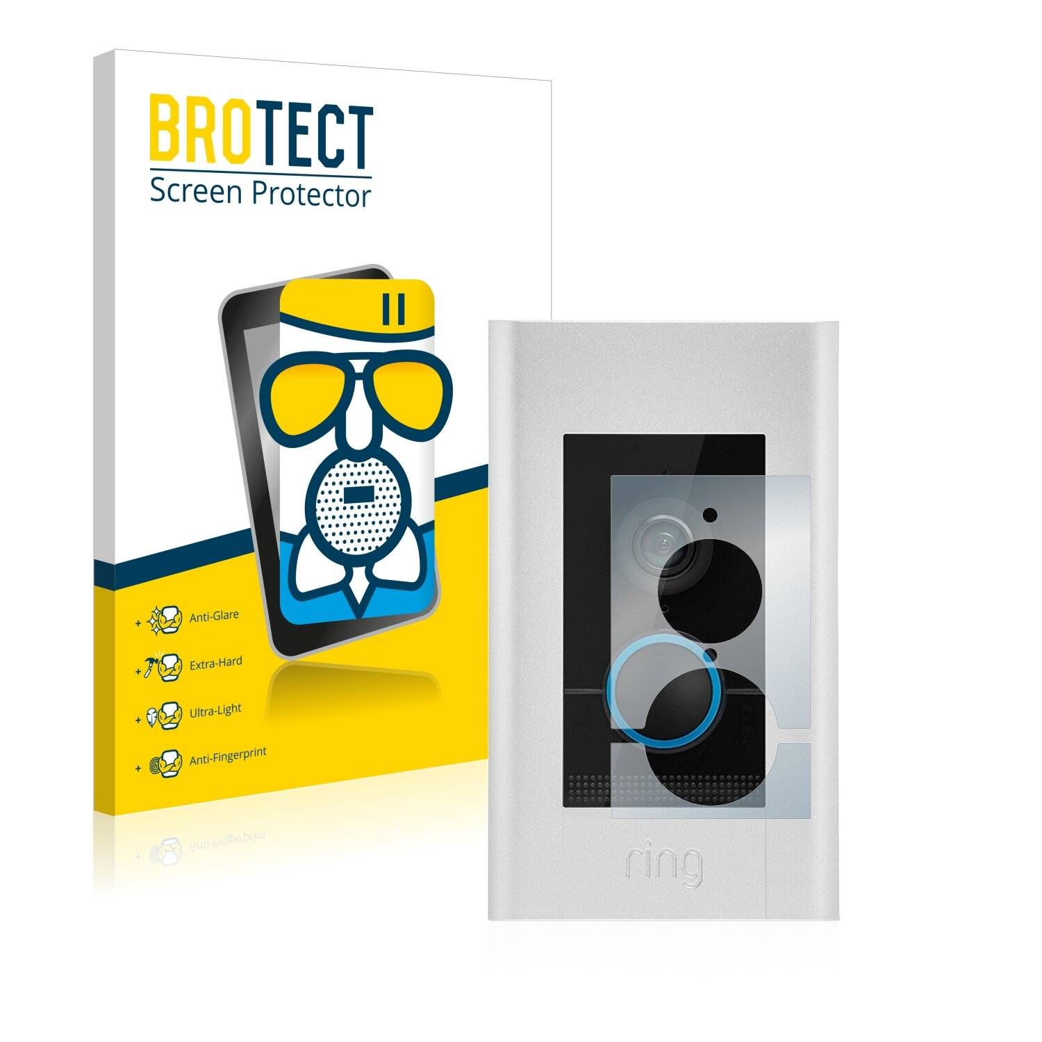 BROTECT AirGlass Matte Schutzglas Folie für Ring Video Doorbell