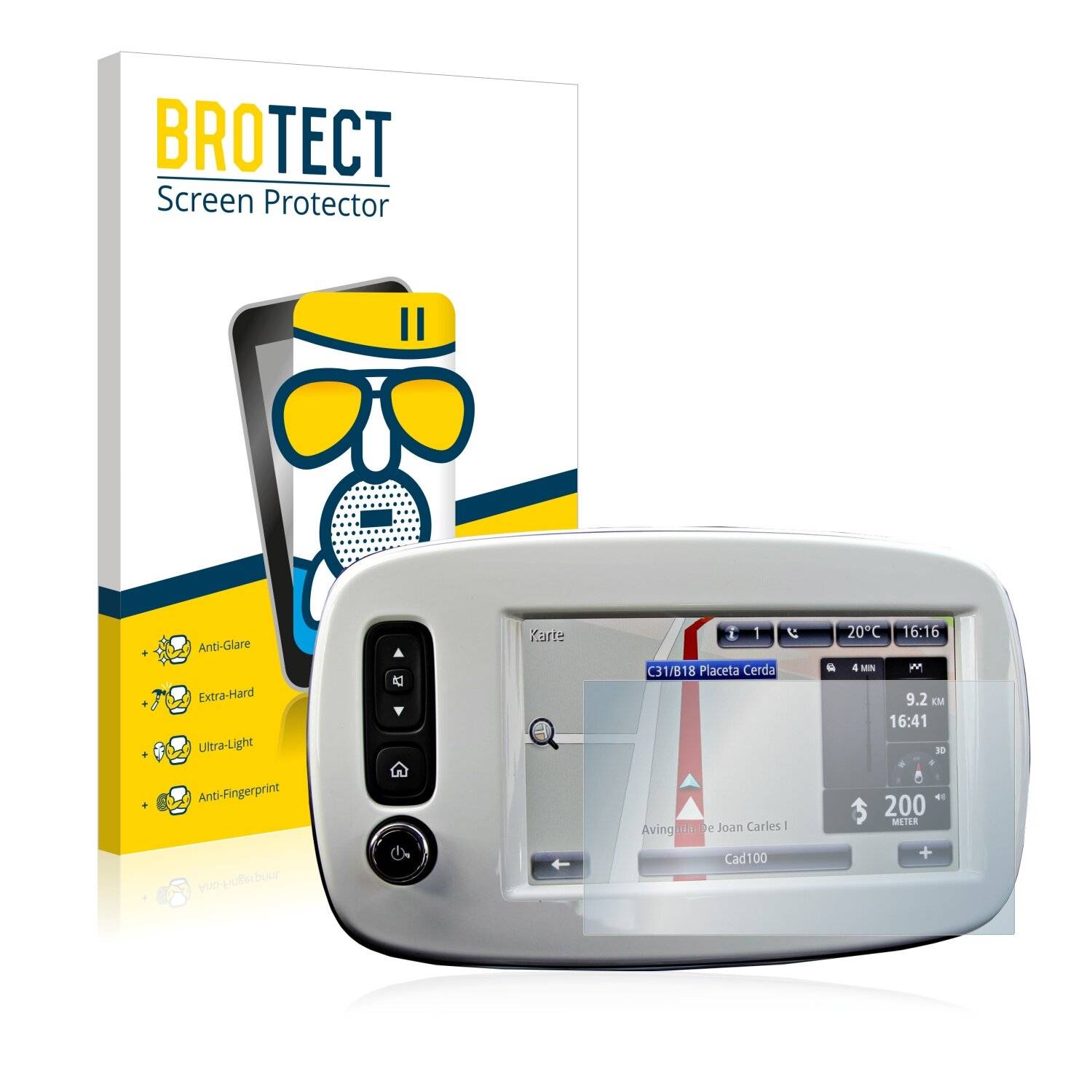 BROTECT AirGlass Matte Schutzglas Folie für TomTom Smart 453